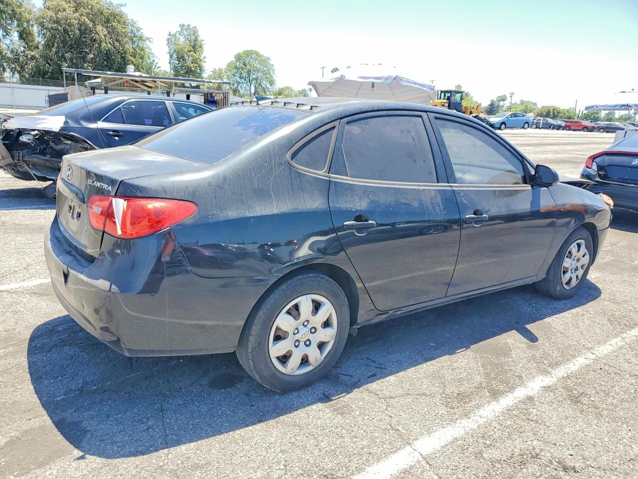 2007 Hyundai Elantra Gls Black vin: KMHDU46D37U113043