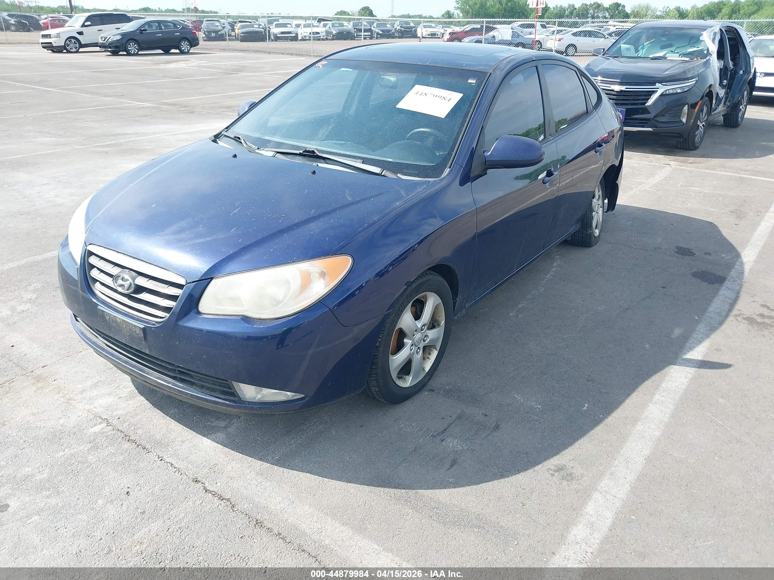 2007 Hyundai Elantra Gls/limited/se Синий vin: KMHDU46D37U136998