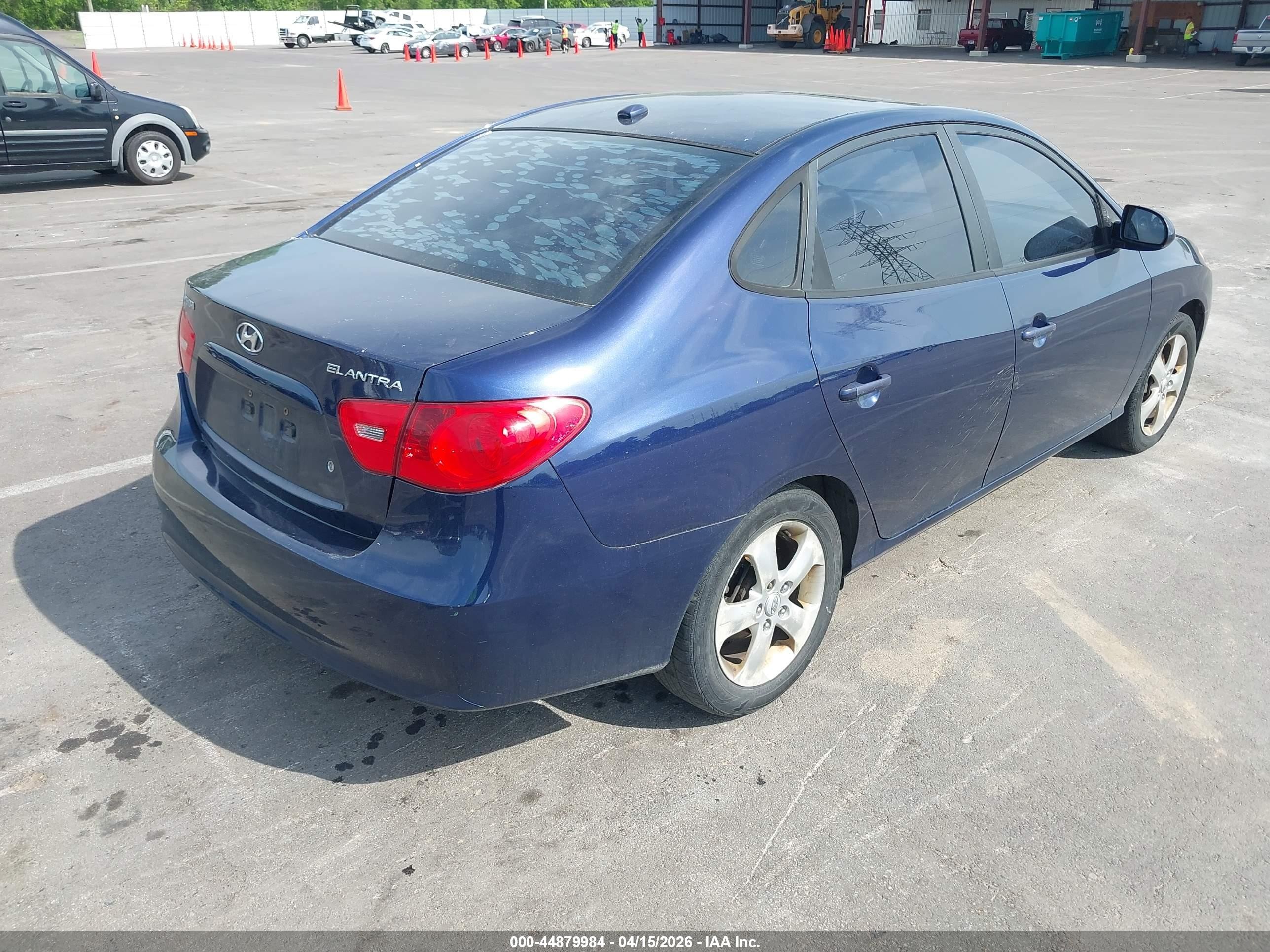 2007 Hyundai Elantra Gls/limited/se Синий vin: KMHDU46D37U136998