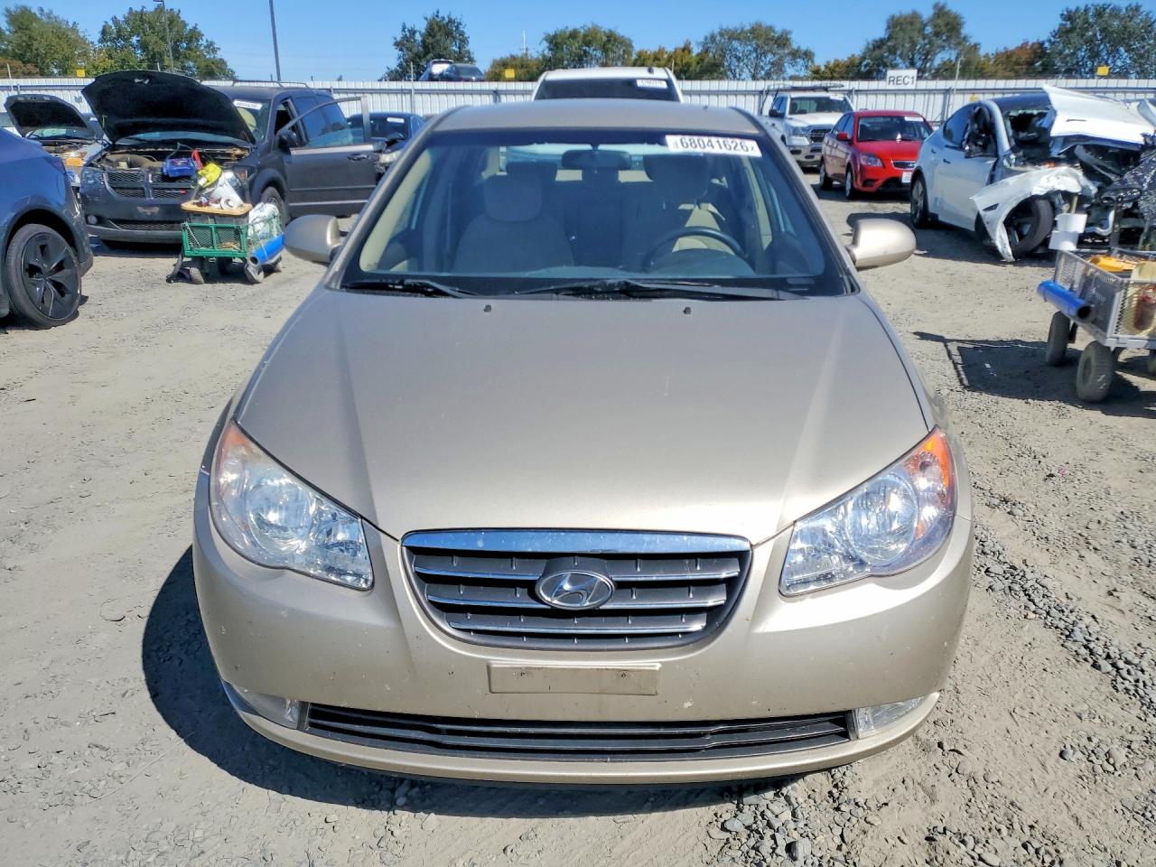2007 Hyundai Elantra Gls Gold vin: KMHDU46D37U148200