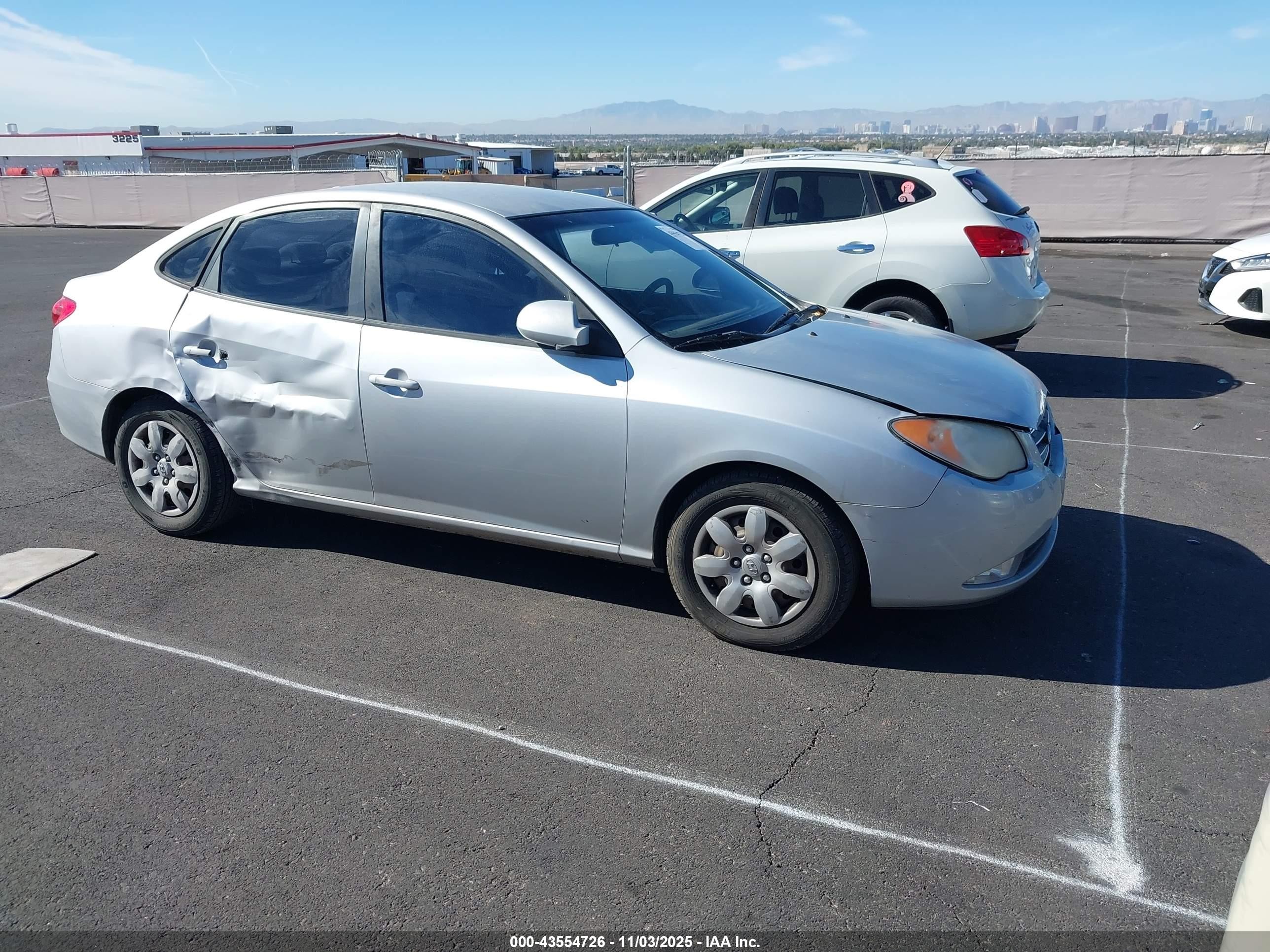 2007 Hyundai Elantra Gls/limited/se Серебряный vin: KMHDU46D37U221663