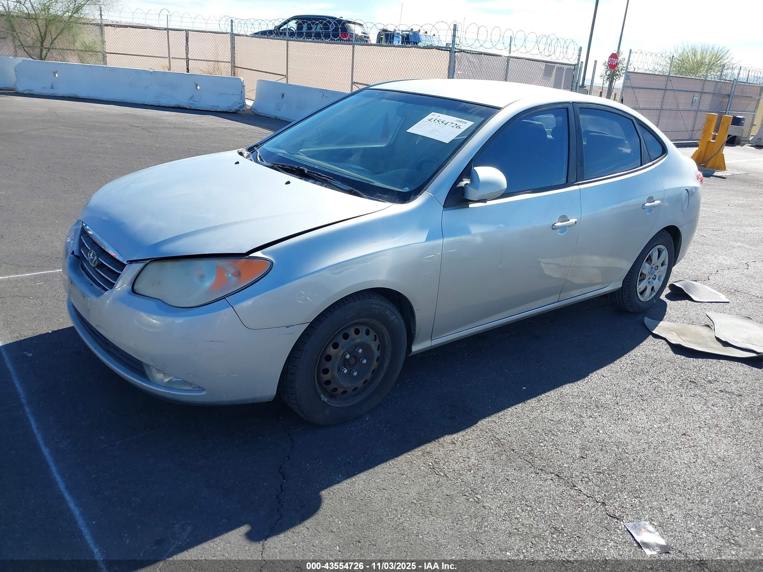 2007 Hyundai Elantra Gls/limited/se Silver vin: KMHDU46D37U221663