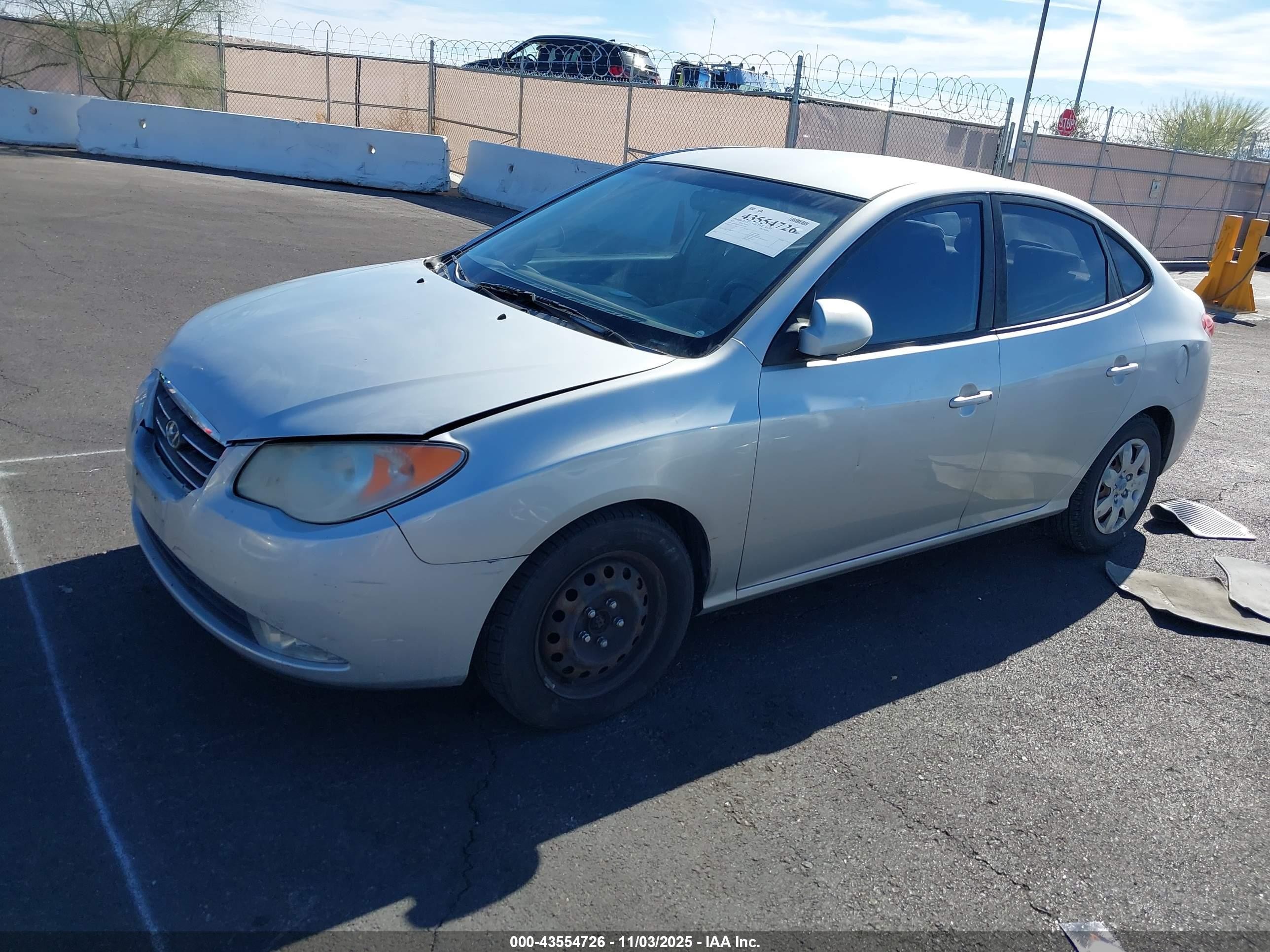 2007 Hyundai Elantra Gls/limited/se Silver vin: KMHDU46D37U221663