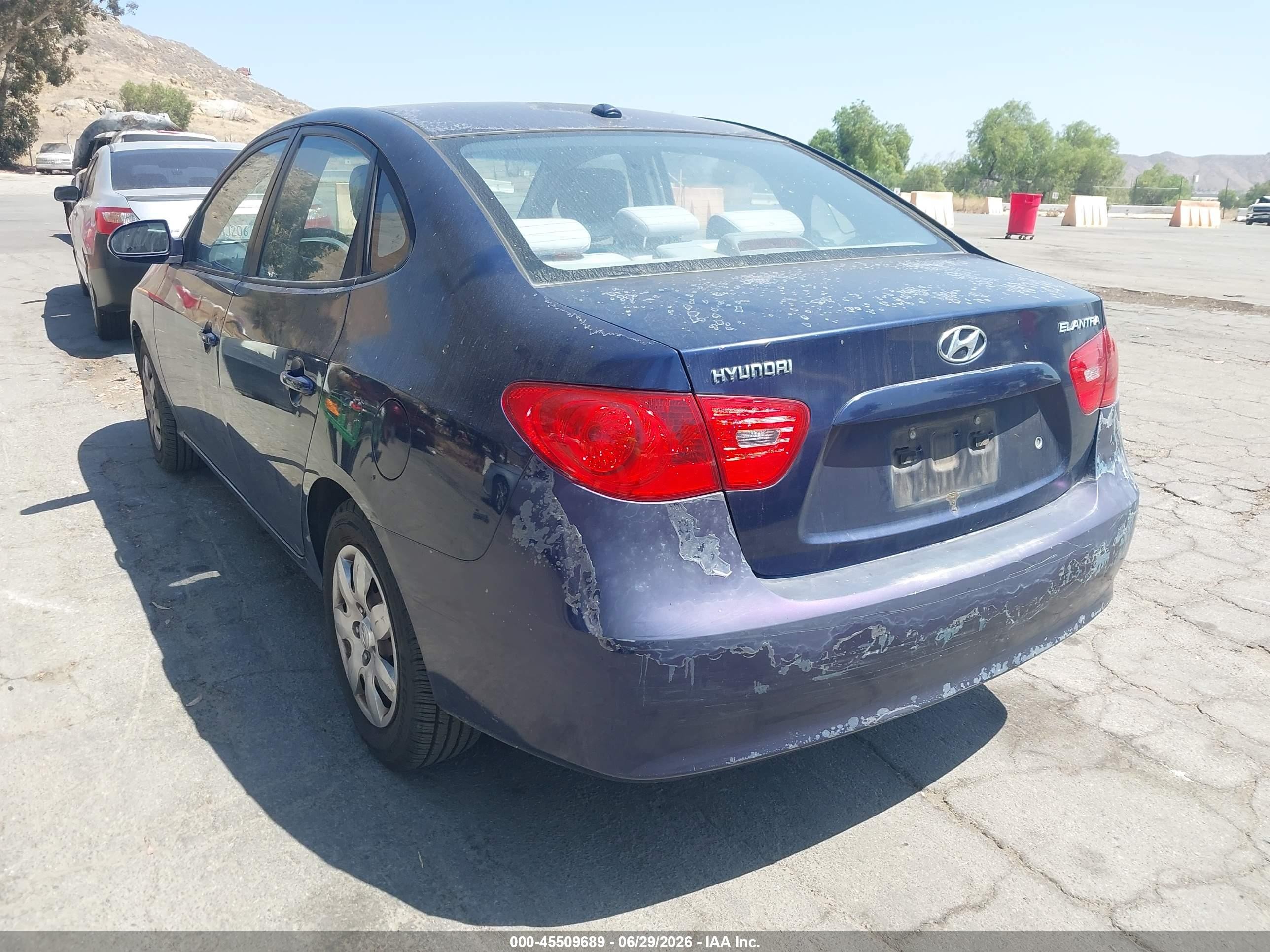 2008 Hyundai Elantra Gls/se Purple vin: KMHDU46D38U300932