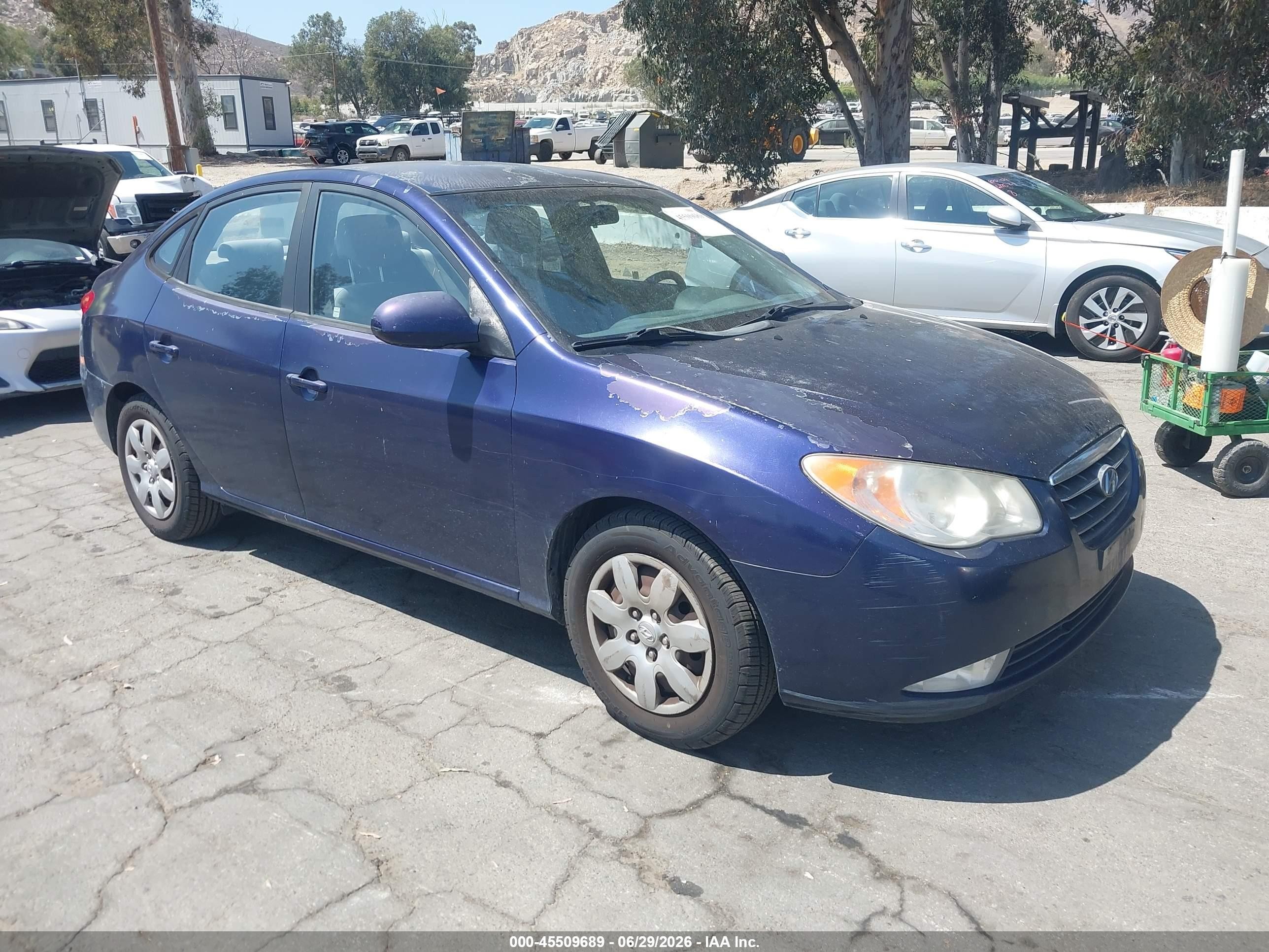 2008 Hyundai Elantra Gls/se Purple vin: KMHDU46D38U300932