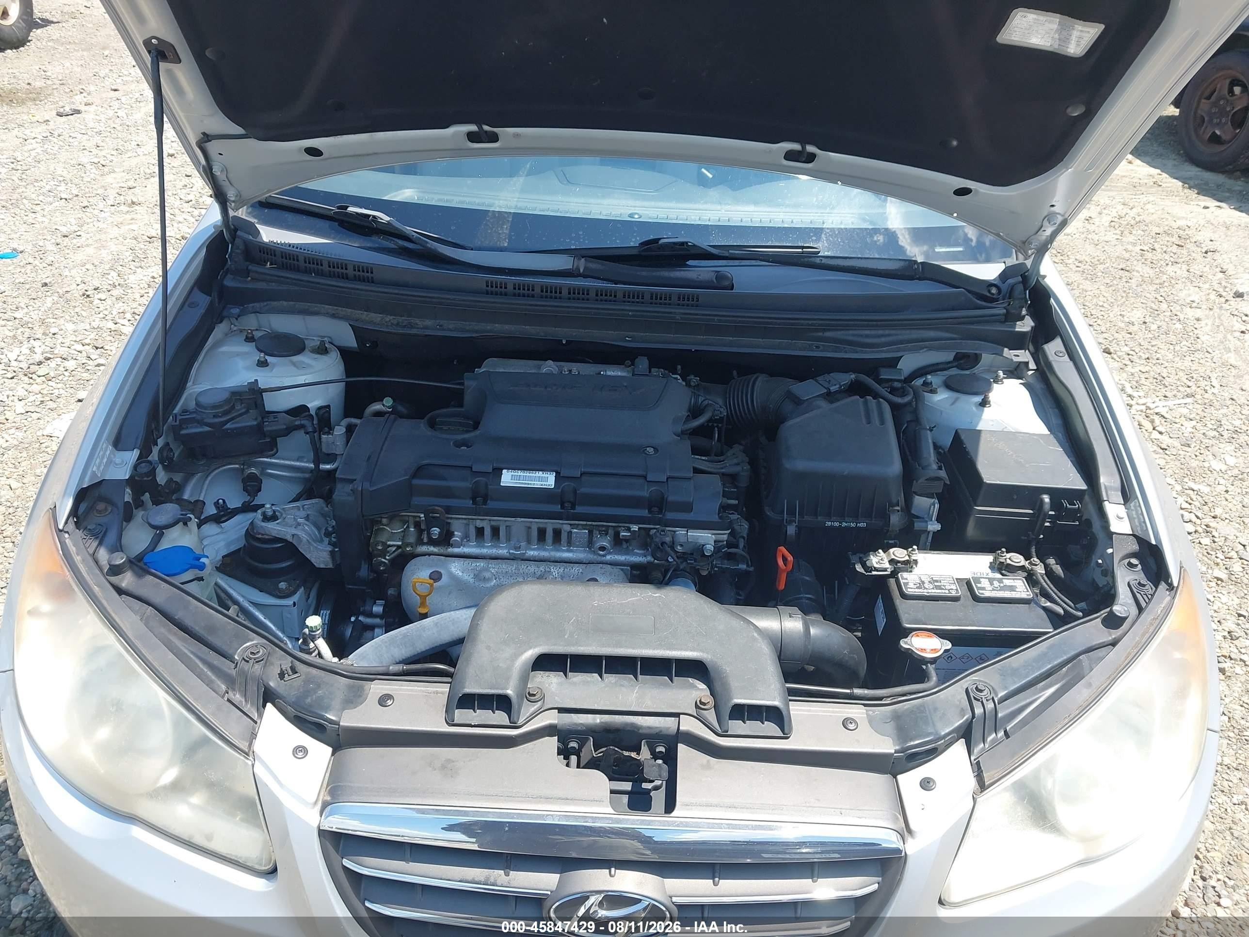 2008 Hyundai Elantra Gls/se Silver vin: KMHDU46D38U320050