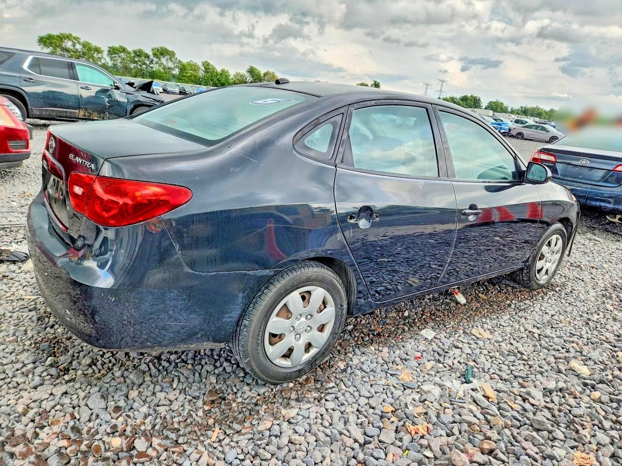 2008 Hyundai Elantra Gls Black vin: KMHDU46D38U430340