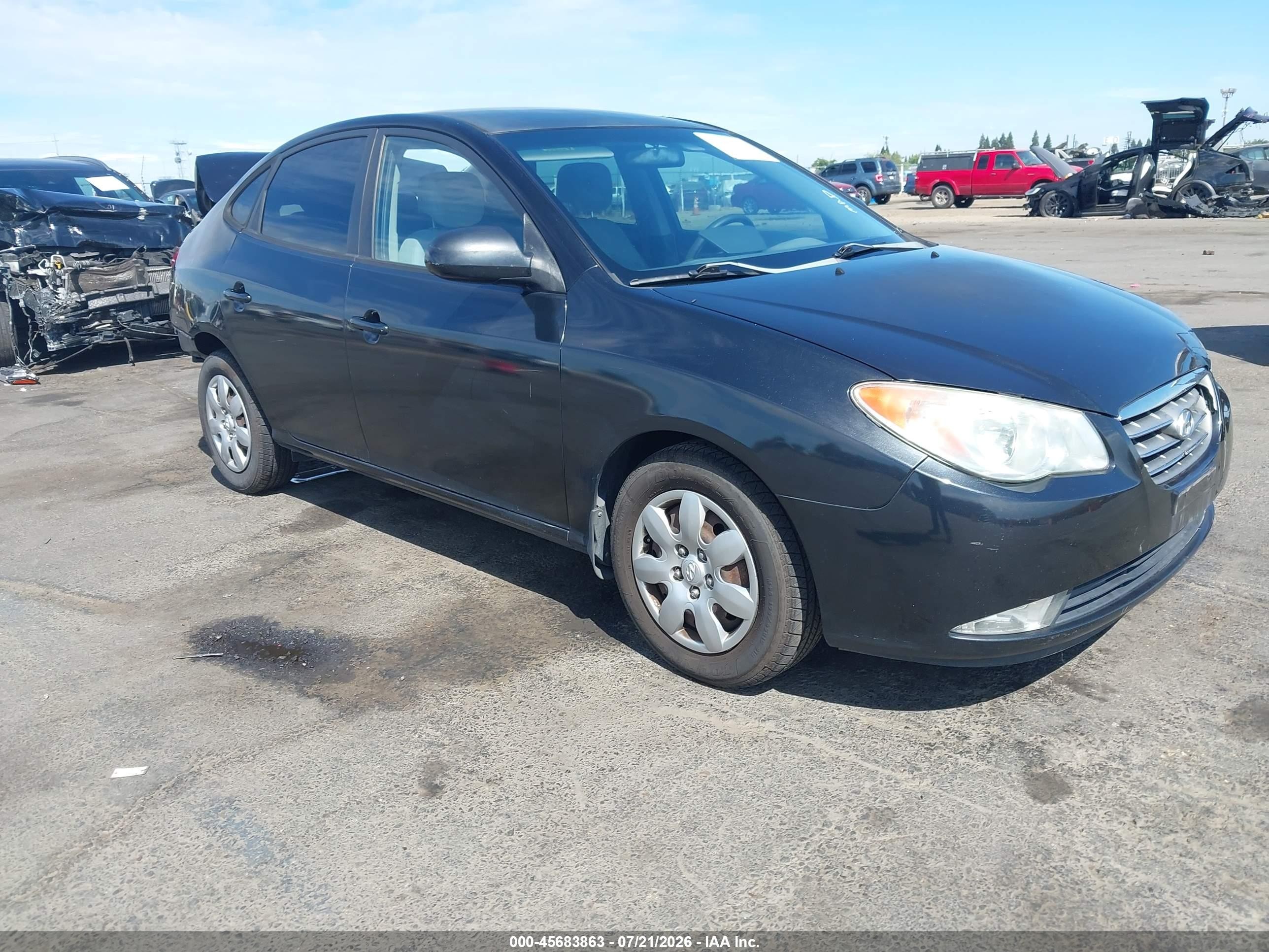 2008 Hyundai Elantra Gls/se Black vin: KMHDU46D38U439068