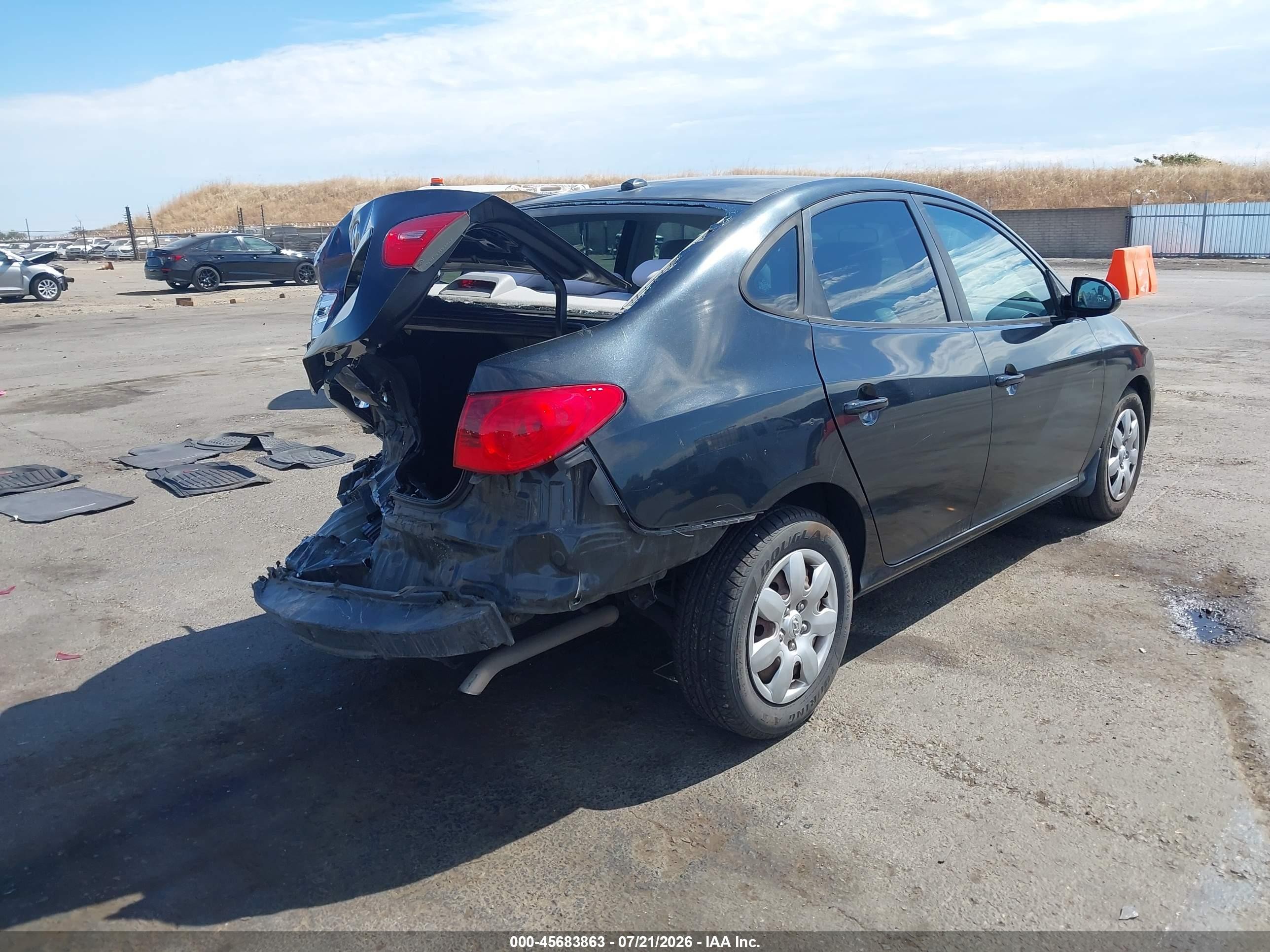 2008 Hyundai Elantra Gls/se Black vin: KMHDU46D38U439068