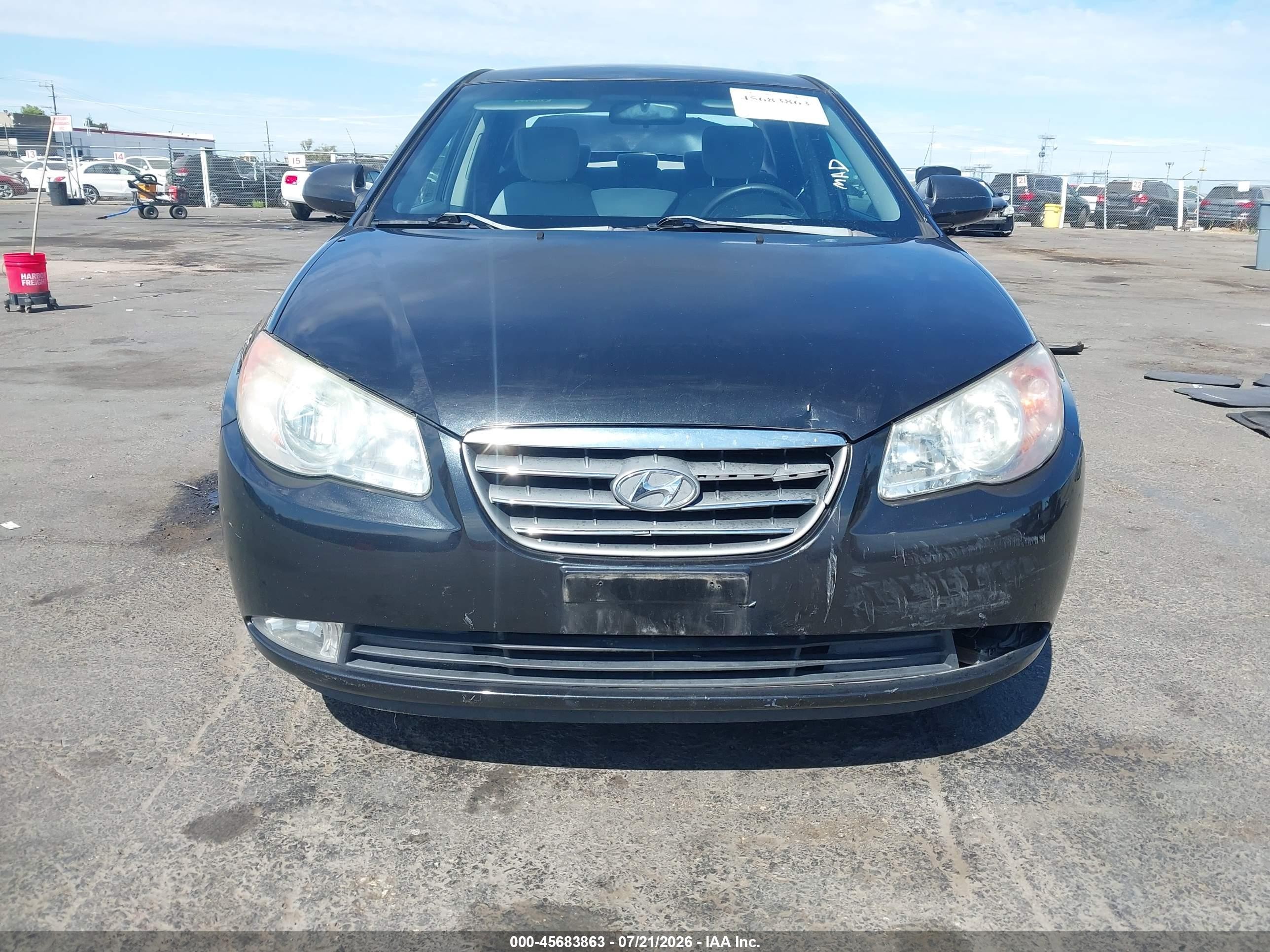 2008 Hyundai Elantra Gls/se Black vin: KMHDU46D38U439068