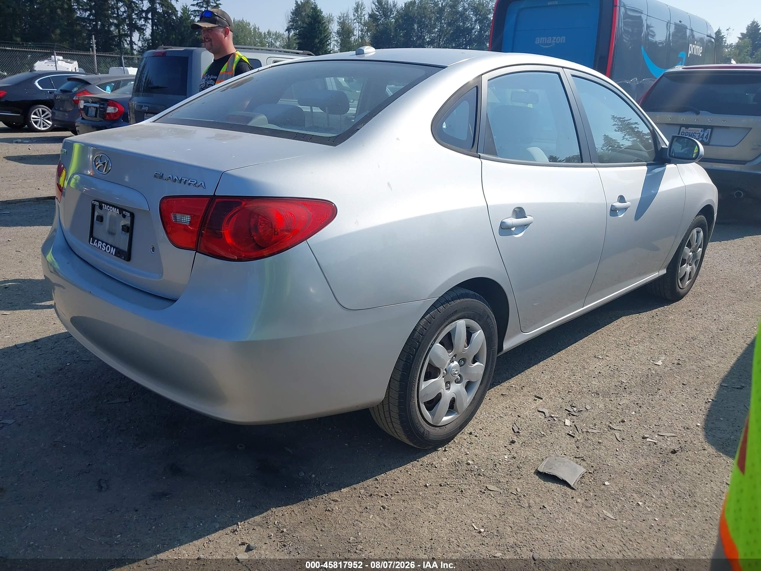 2008 Hyundai Elantra Gls/se Silver vin: KMHDU46D38U452578