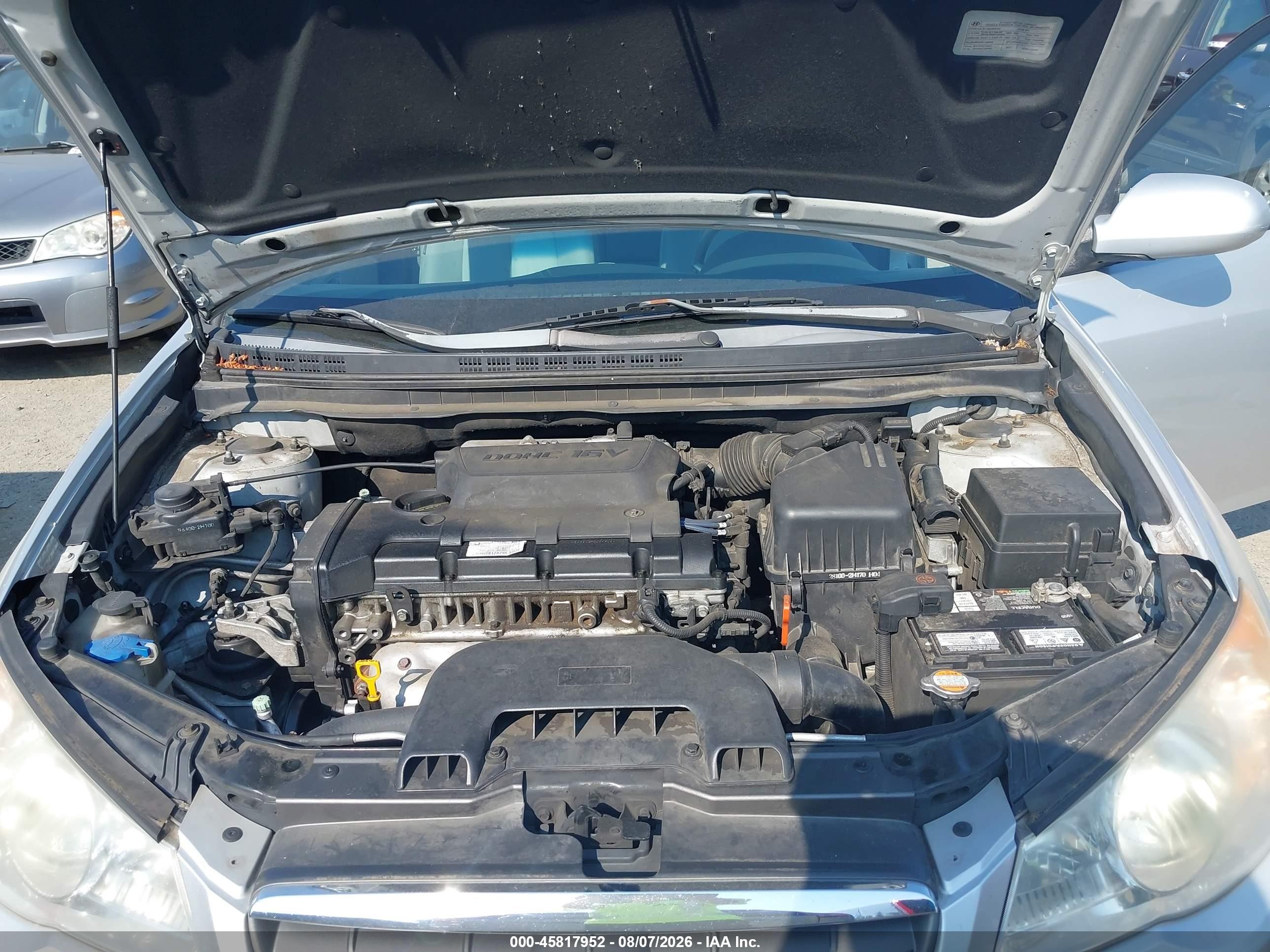 2008 Hyundai Elantra Gls/se Silver vin: KMHDU46D38U452578