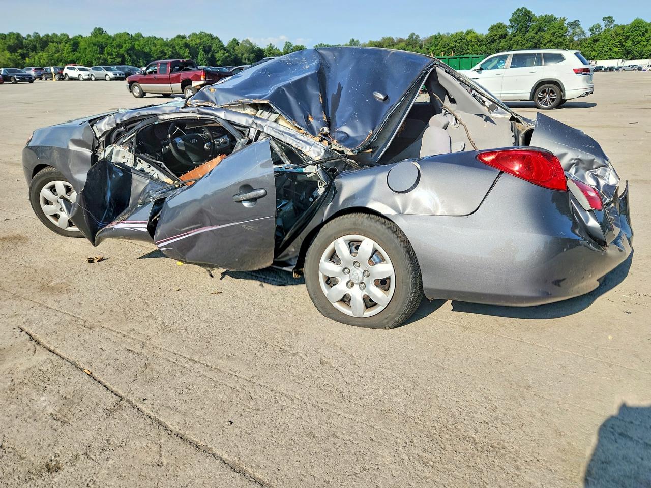 2008 Hyundai Elantra Gls Gray vin: KMHDU46D38U460020