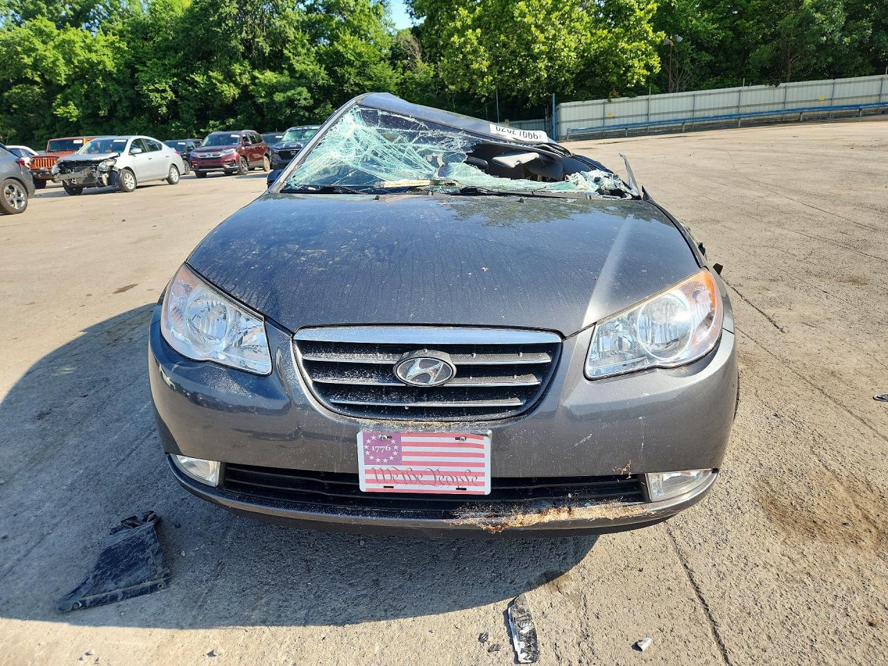2008 Hyundai Elantra Gls Gray vin: KMHDU46D38U460020