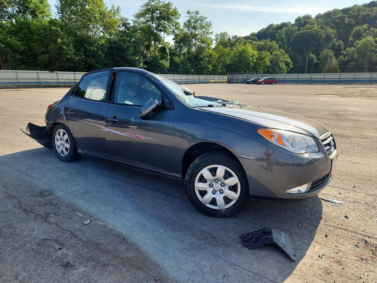2008 Hyundai Elantra Gls Gray vin: KMHDU46D38U460020