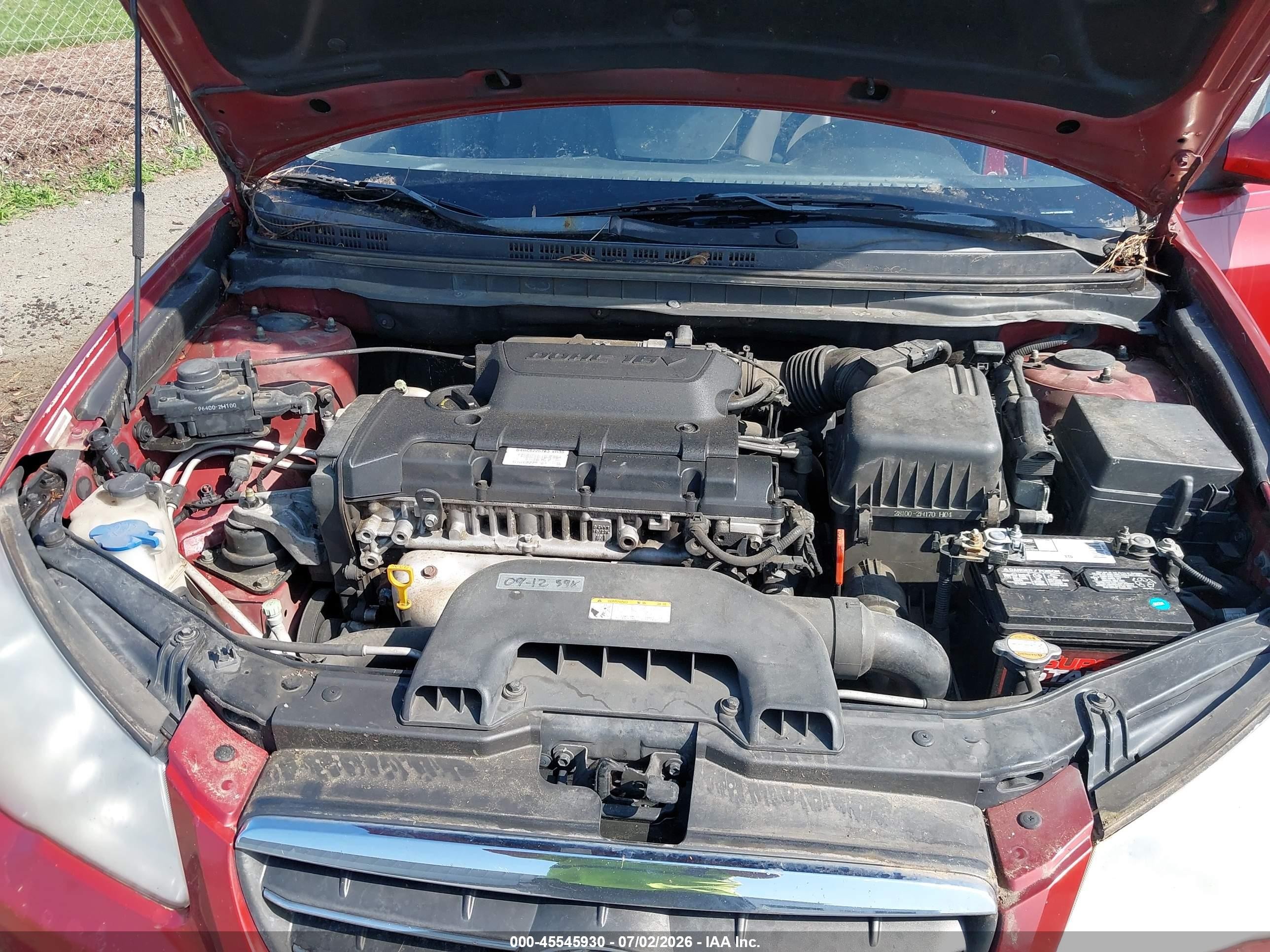 2008 Hyundai Elantra Gls/se Maroon vin: KMHDU46D38U499299