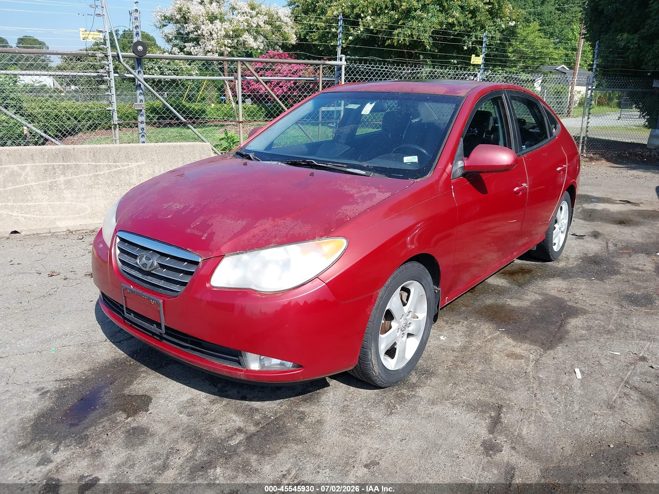 2008 Hyundai Elantra Gls/se Maroon vin: KMHDU46D38U499299
