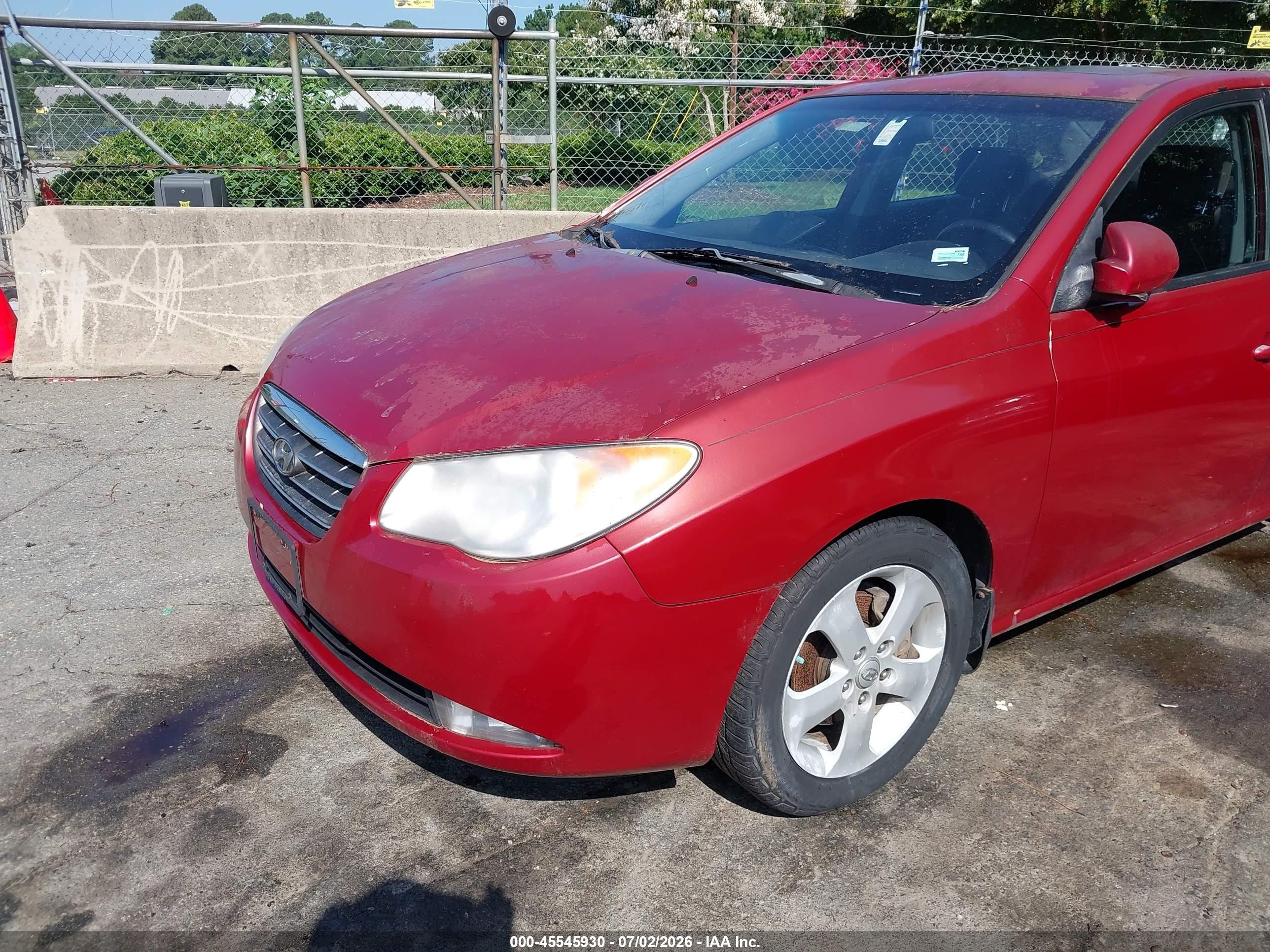 2008 Hyundai Elantra Gls/se Maroon vin: KMHDU46D38U499299