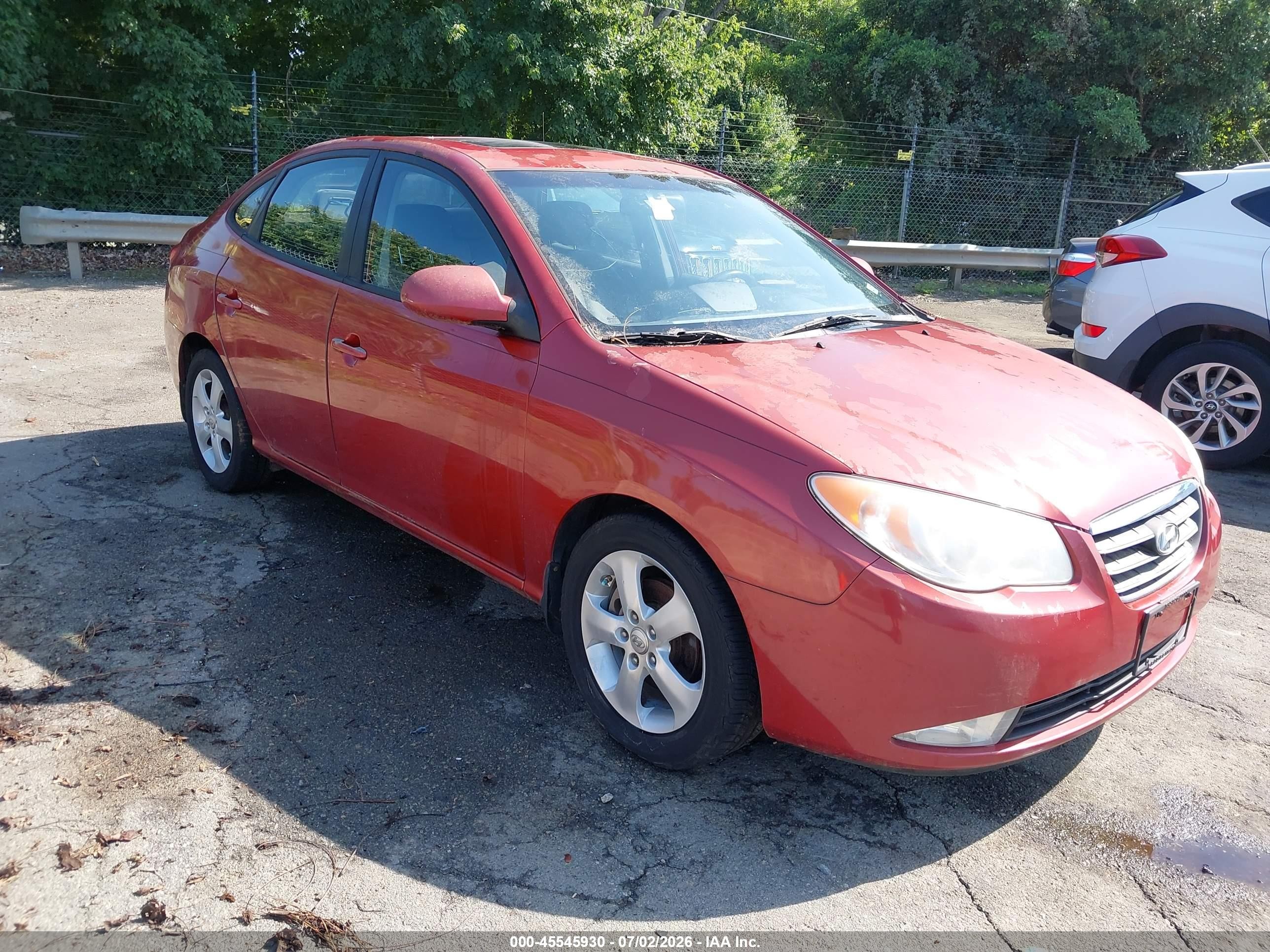 2008 Hyundai Elantra Gls/se Maroon vin: KMHDU46D38U499299