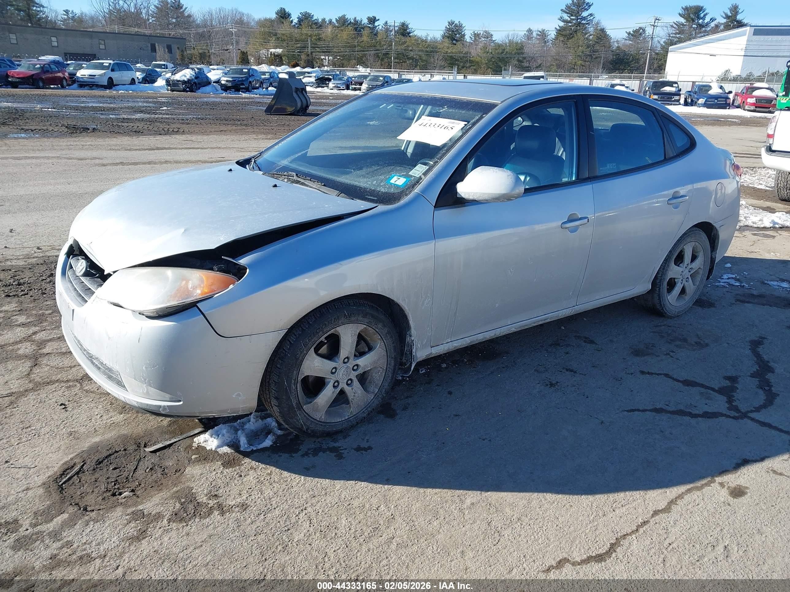 2008 Hyundai Elantra Gls/se Silver vin: KMHDU46D38U501763