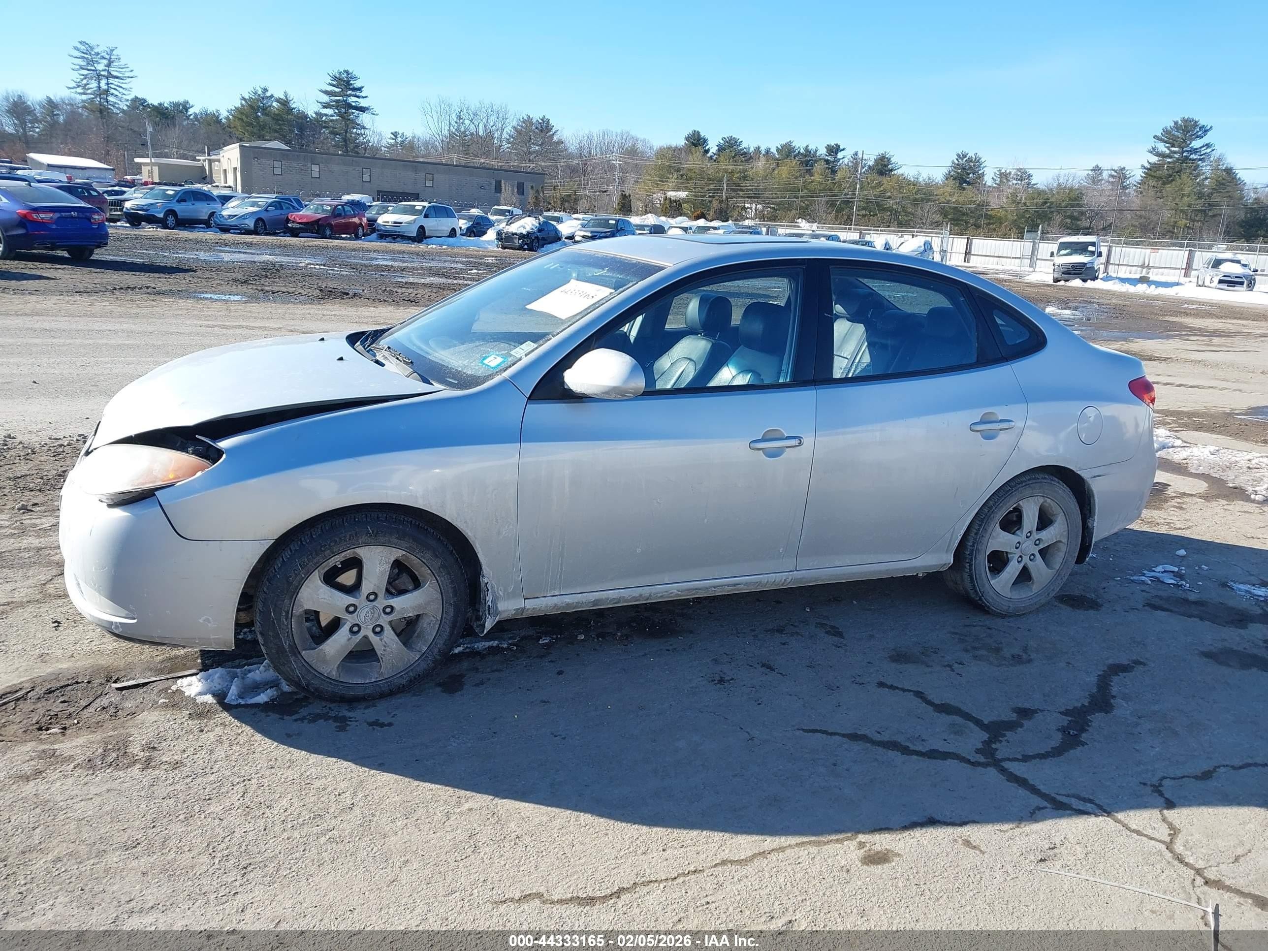 2008 Hyundai Elantra Gls/se Silver vin: KMHDU46D38U501763