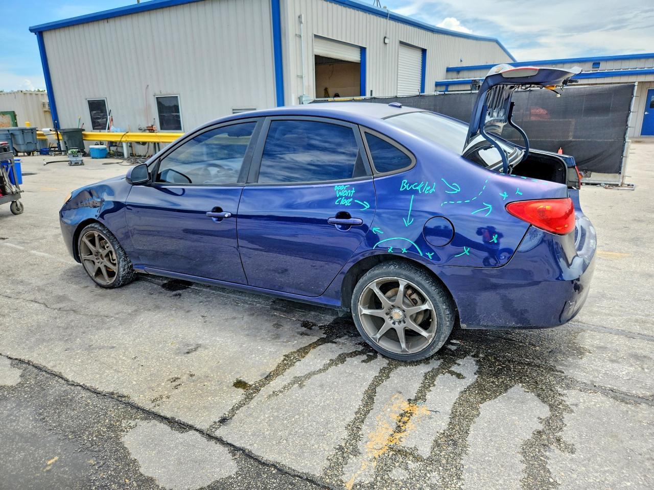 2008 Hyundai Elantra Gls Blue vin: KMHDU46D38U543401