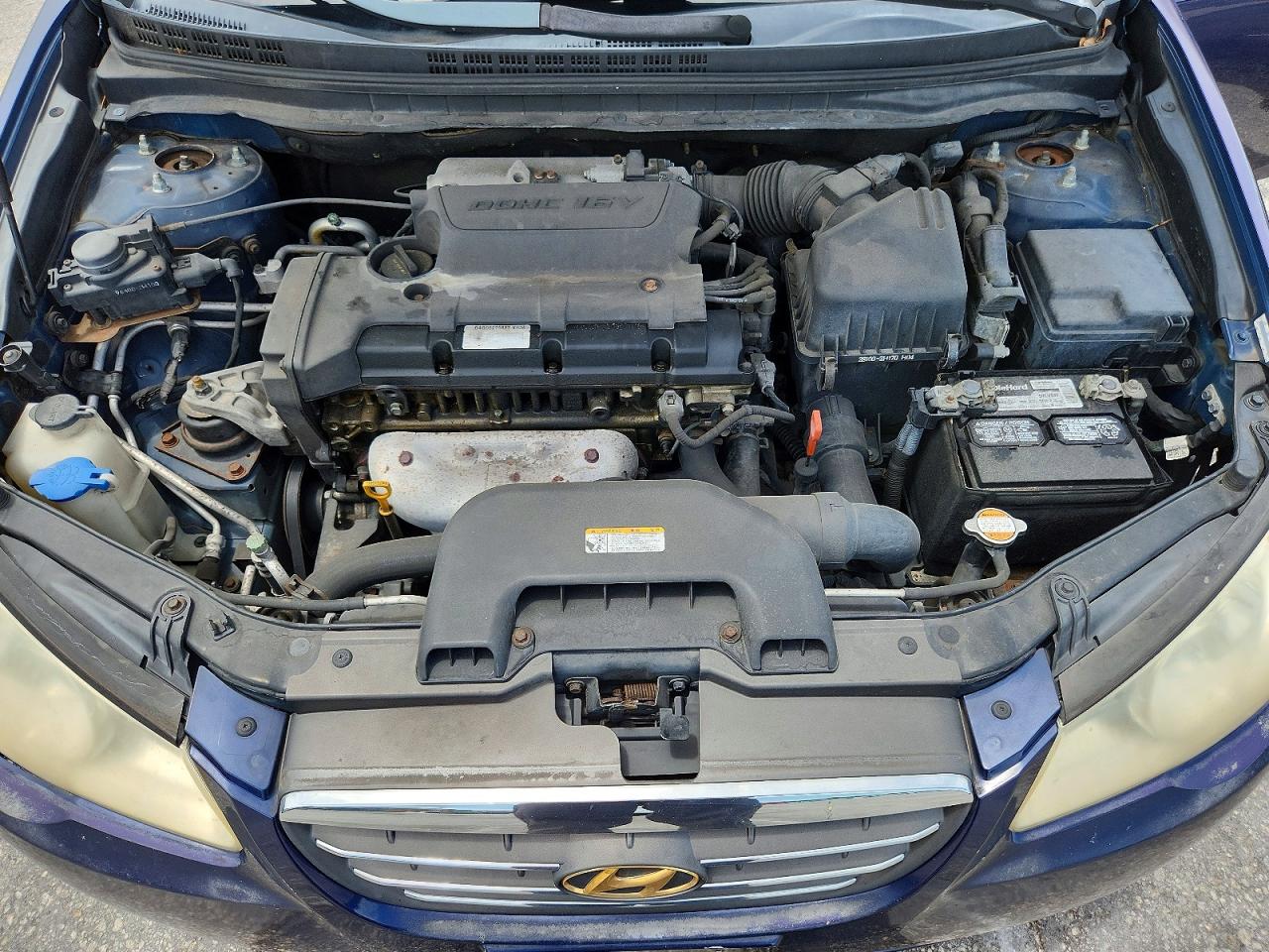2008 Hyundai Elantra Gls Blue vin: KMHDU46D38U543401