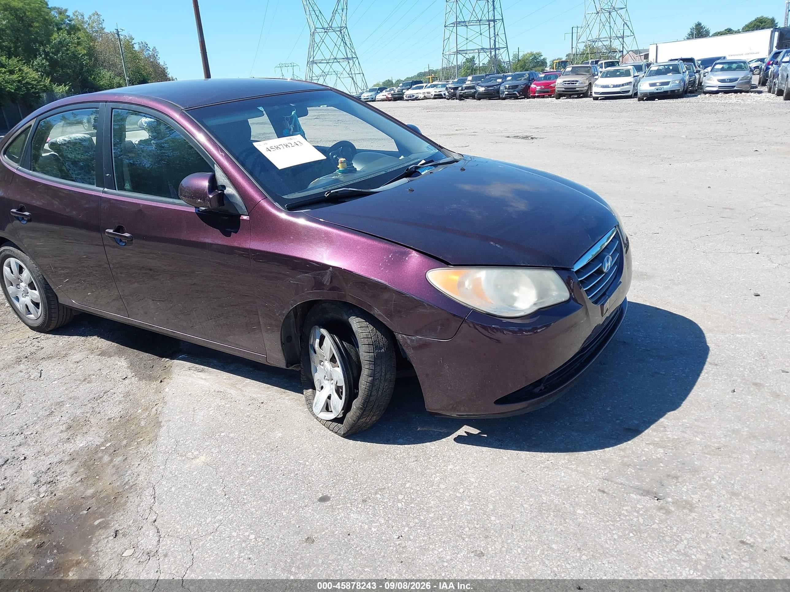 2008 Hyundai Elantra Gls/se Темно-бордовый vin: KMHDU46D38U561249