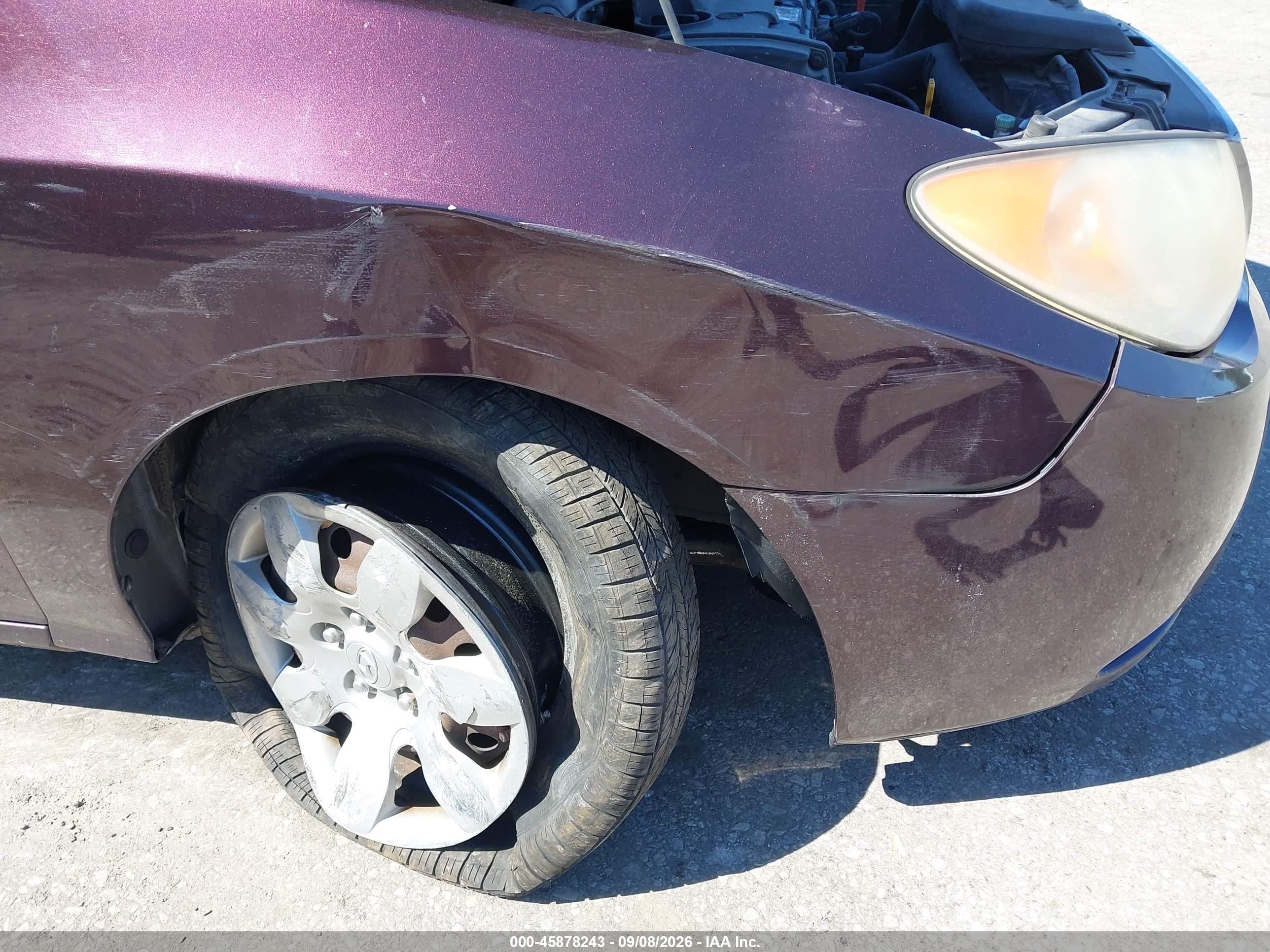 2008 Hyundai Elantra Gls/se Maroon vin: KMHDU46D38U561249