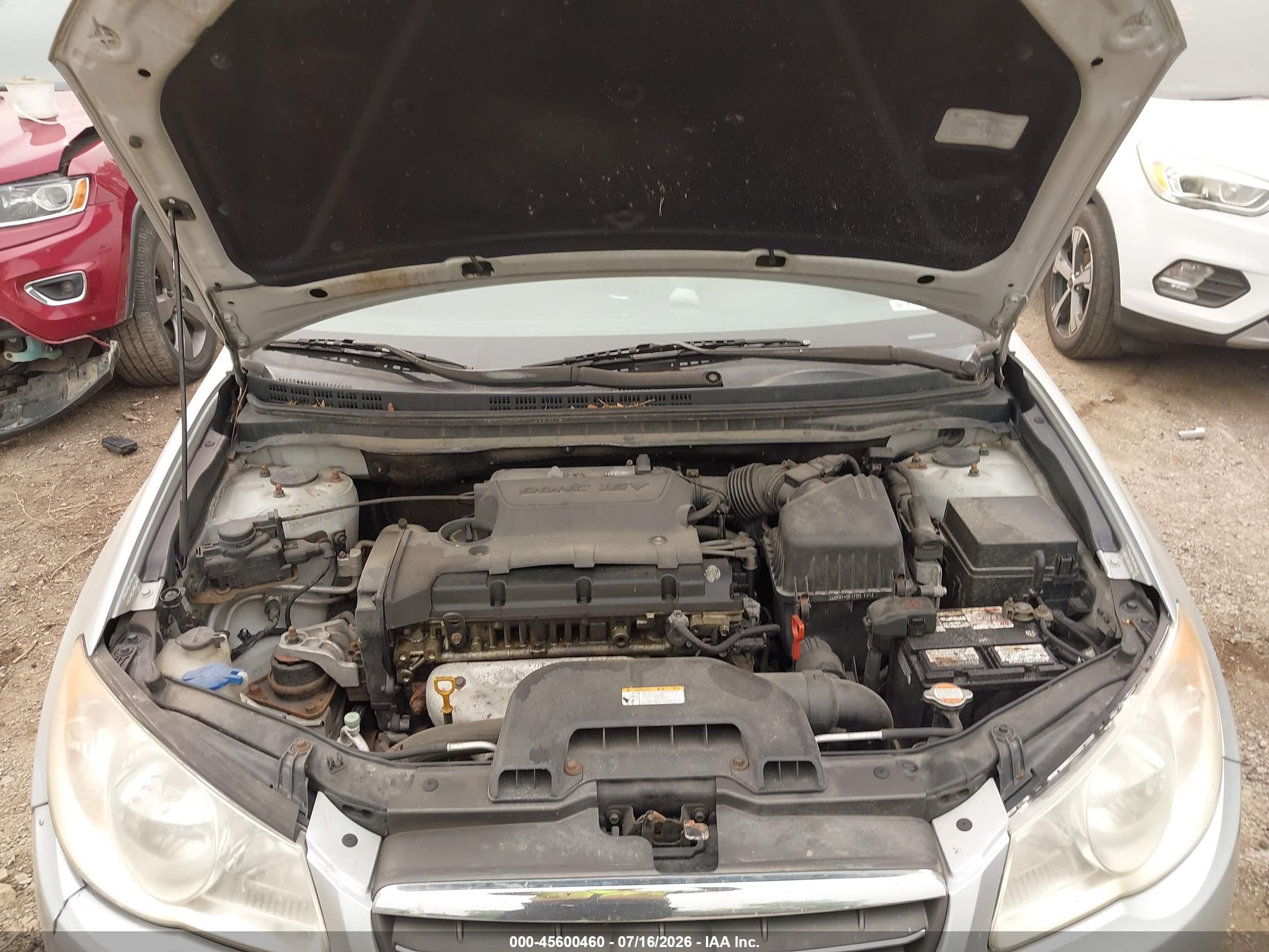 2008 Hyundai Elantra Gls/se Silver vin: KMHDU46D38U565785