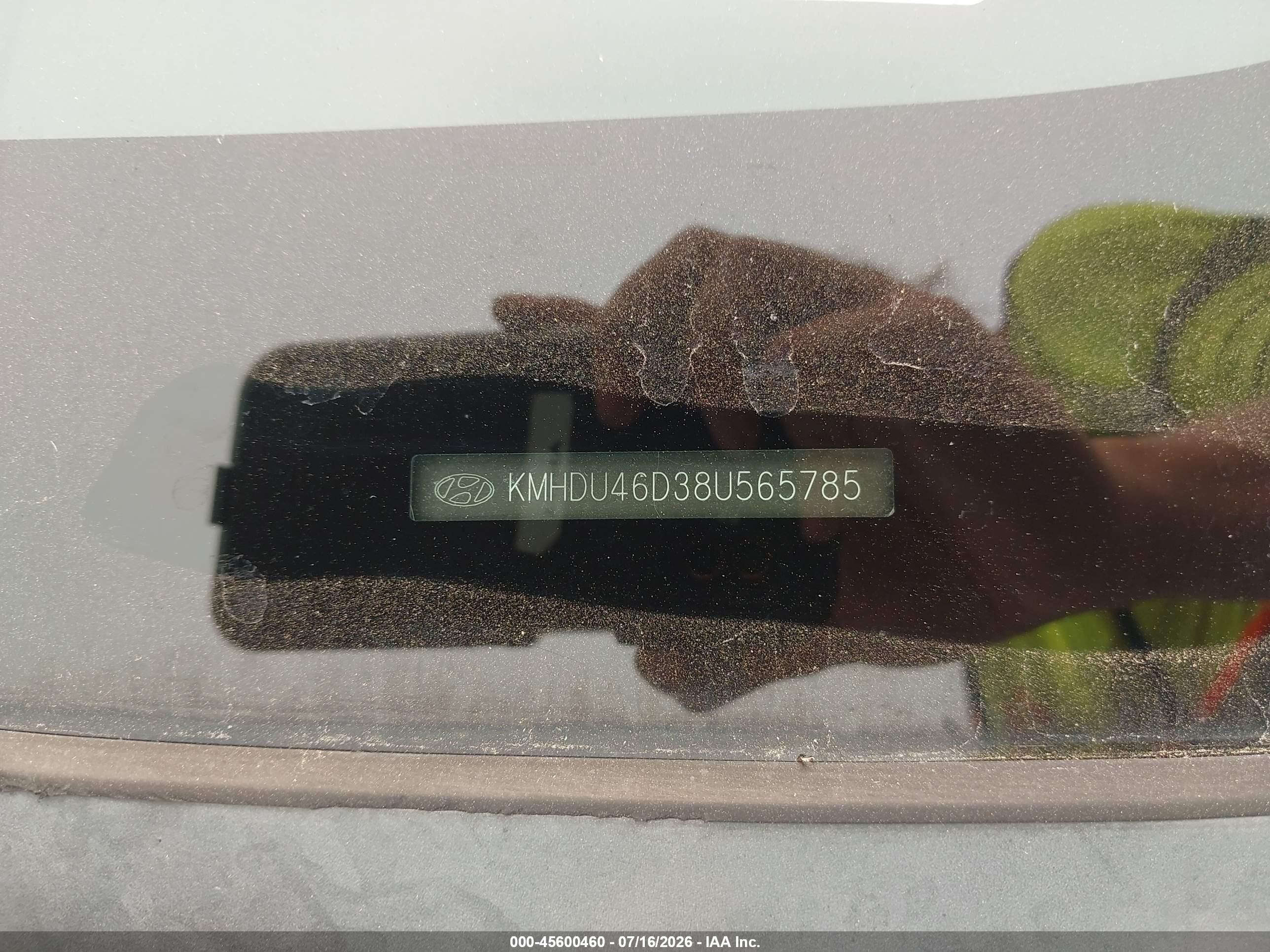 2008 Hyundai Elantra Gls/se Silver vin: KMHDU46D38U565785