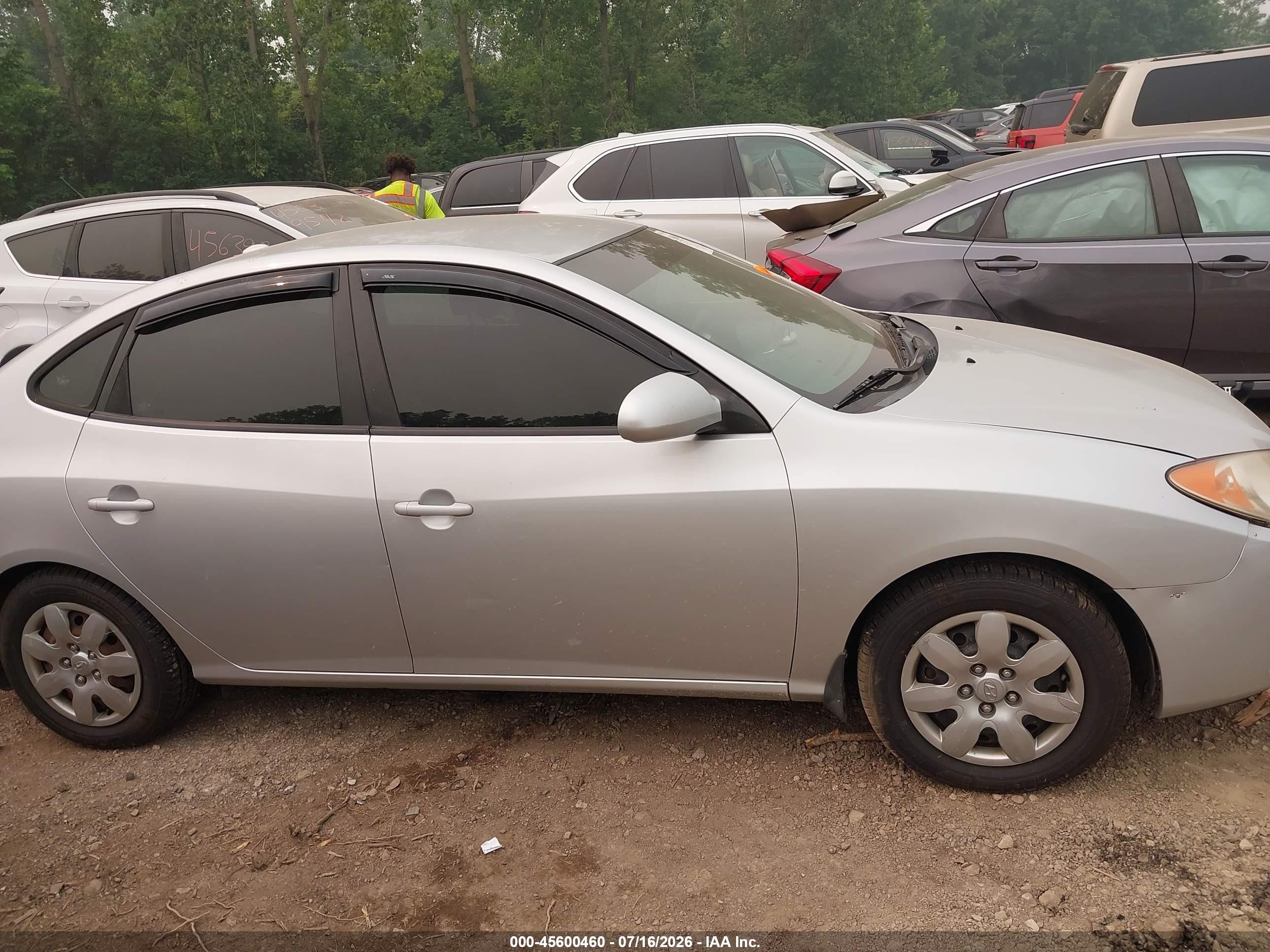 2008 Hyundai Elantra Gls/se Silver vin: KMHDU46D38U565785