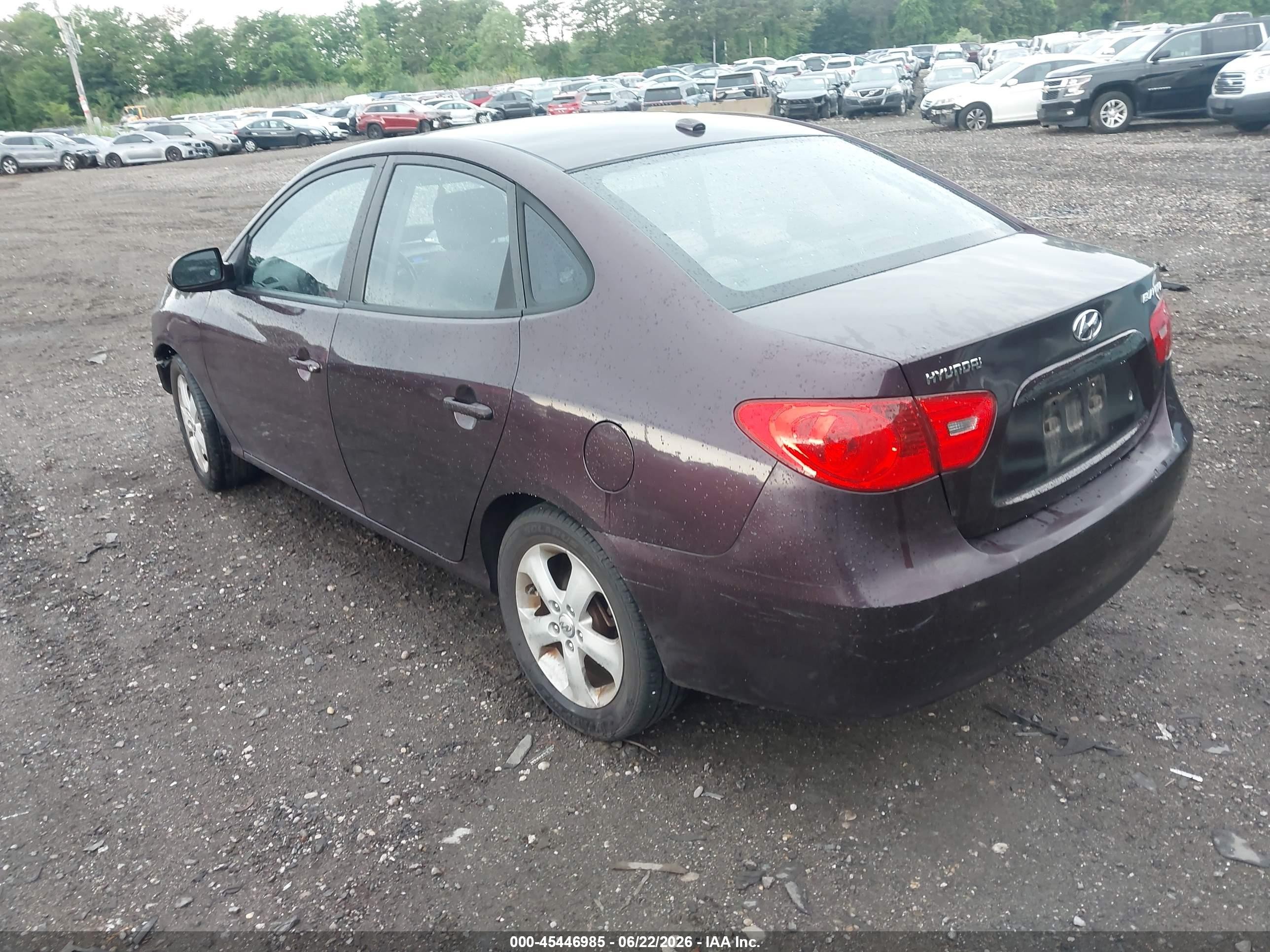 2008 Hyundai Elantra Gls/se Фиолетовый vin: KMHDU46D38U584594