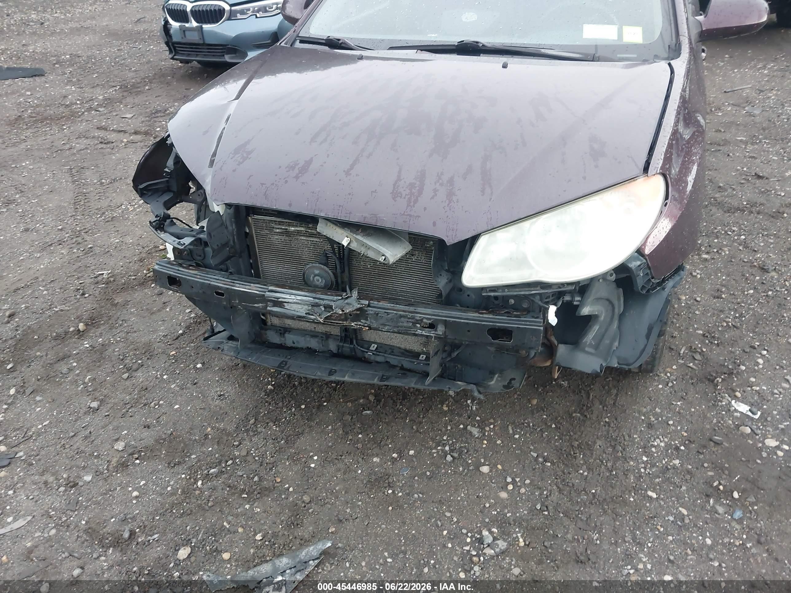 2008 Hyundai Elantra Gls/se Фиолетовый vin: KMHDU46D38U584594