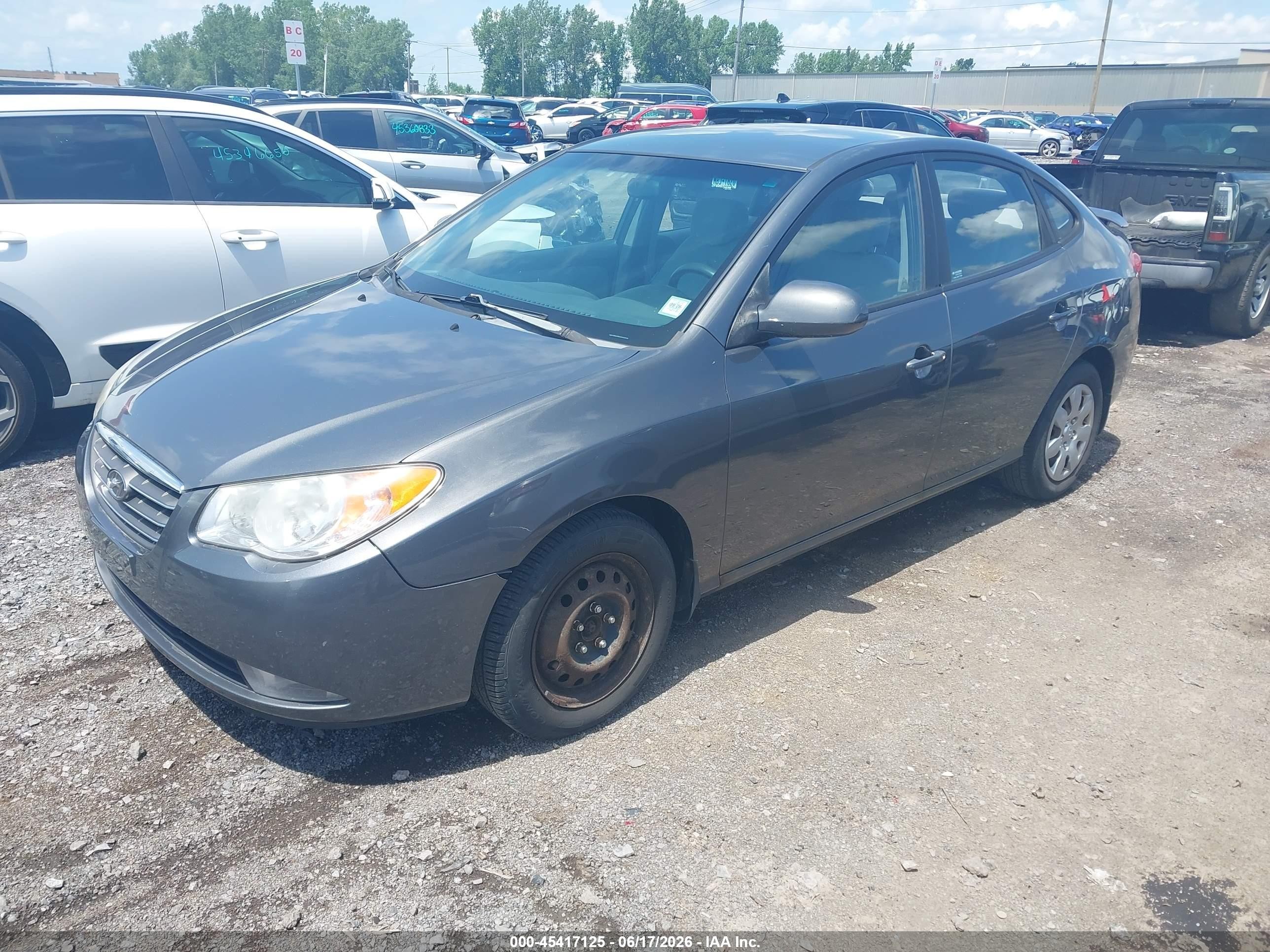 2009 Hyundai Elantra Gls Gray vin: KMHDU46D39U650448