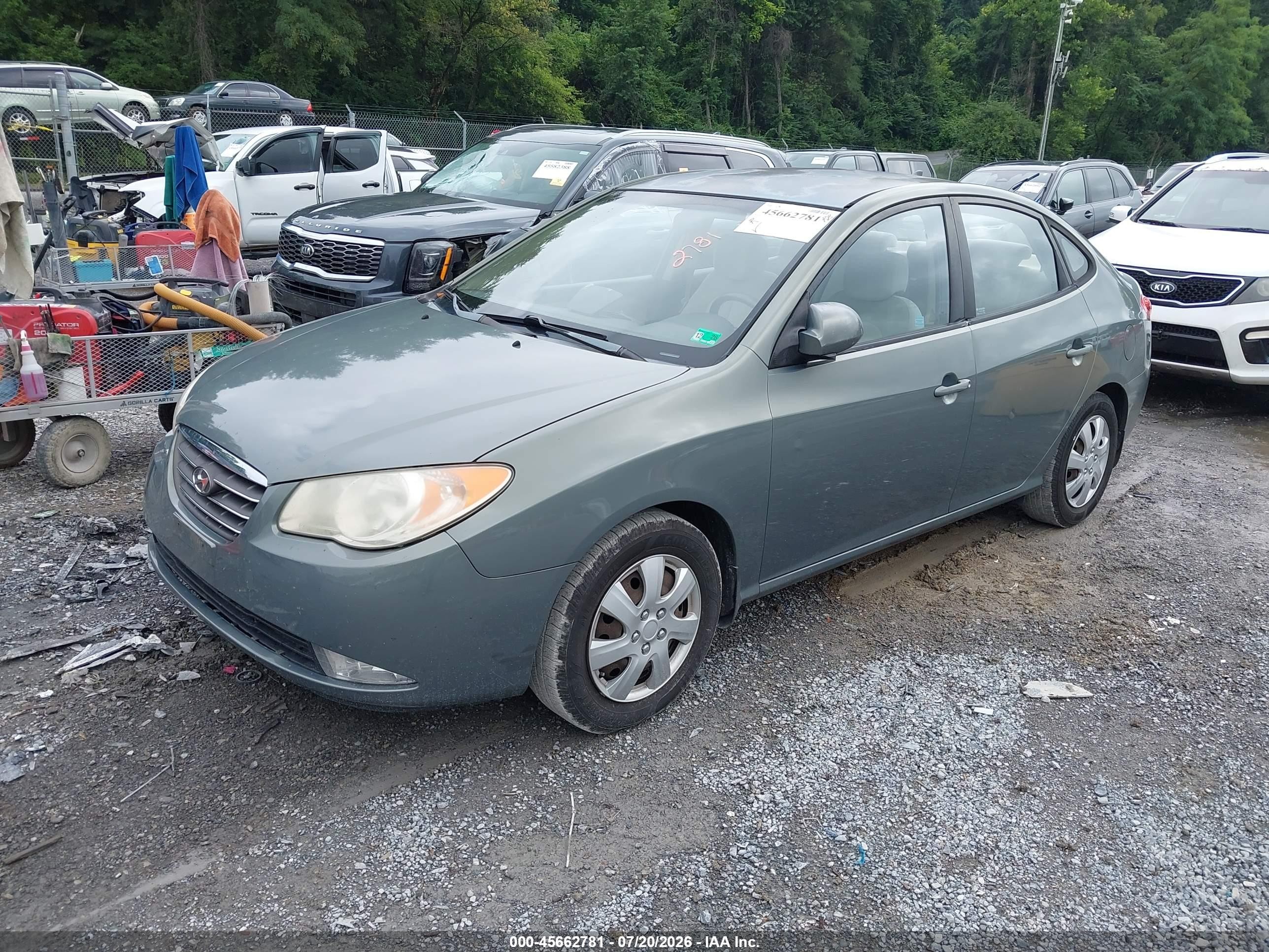 2009 Hyundai Elantra Gls Зеленый vin: KMHDU46D39U672501