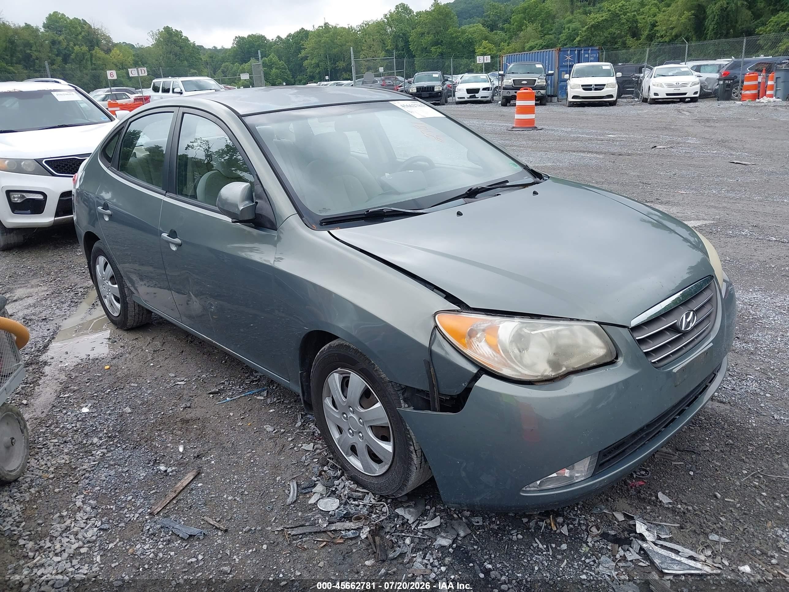 2009 Hyundai Elantra Gls Зеленый vin: KMHDU46D39U672501