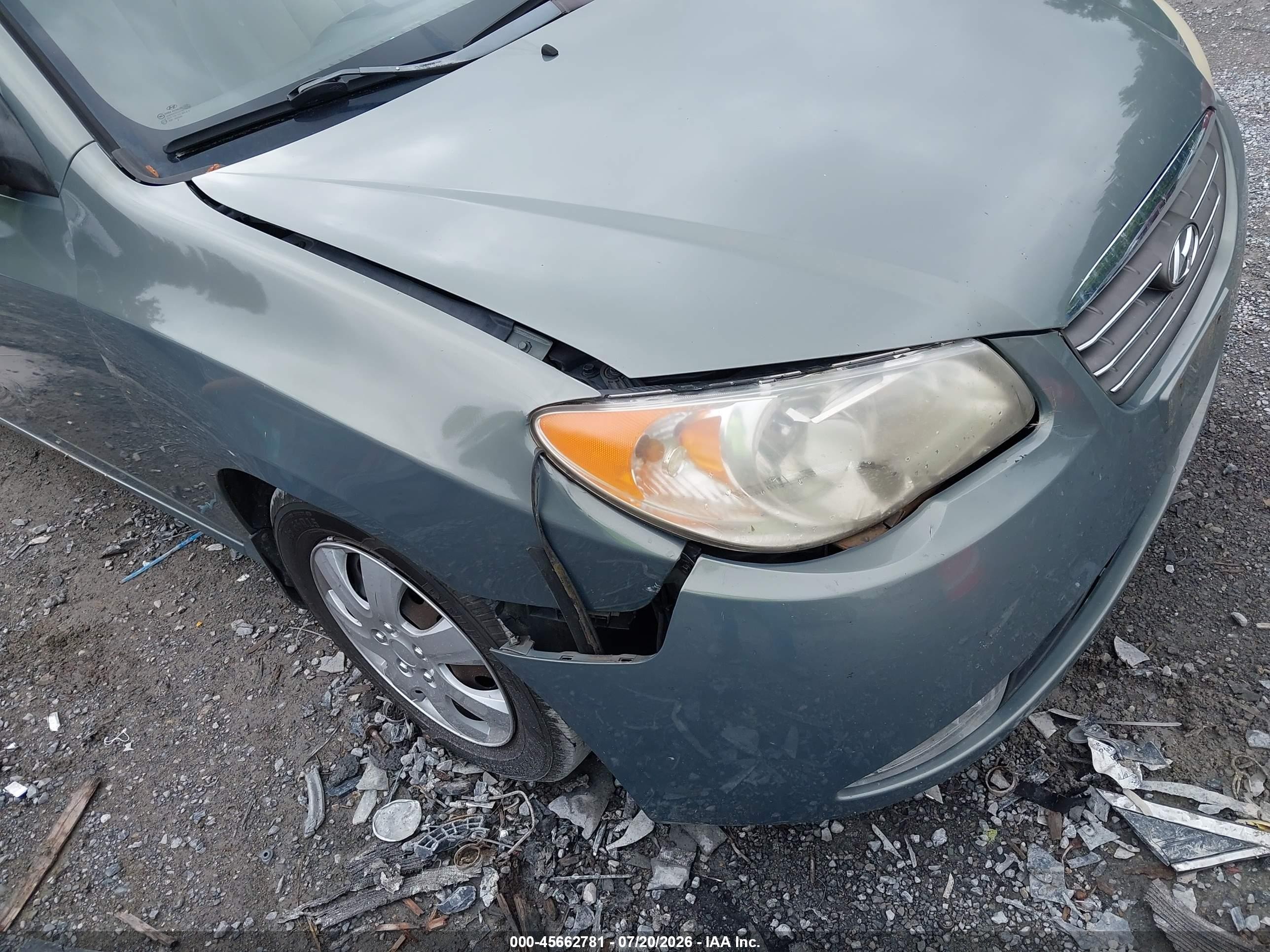 2009 Hyundai Elantra Gls Зеленый vin: KMHDU46D39U672501