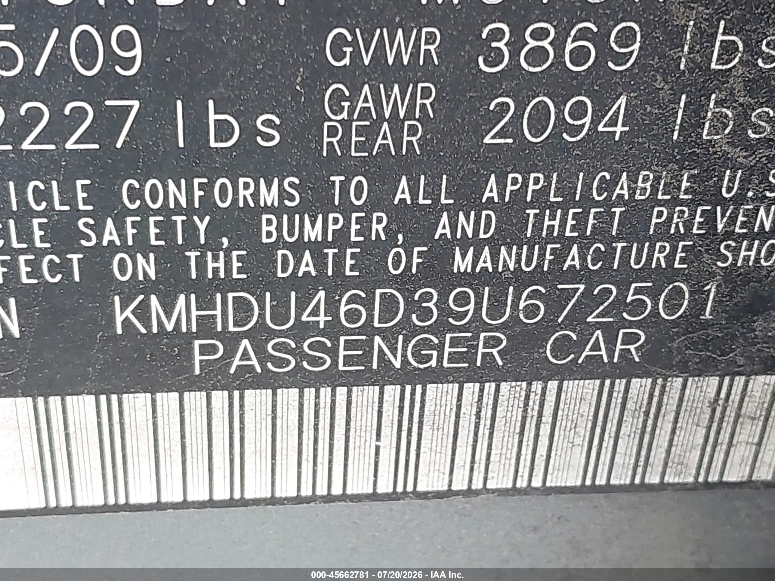 2009 Hyundai Elantra Gls Зеленый vin: KMHDU46D39U672501