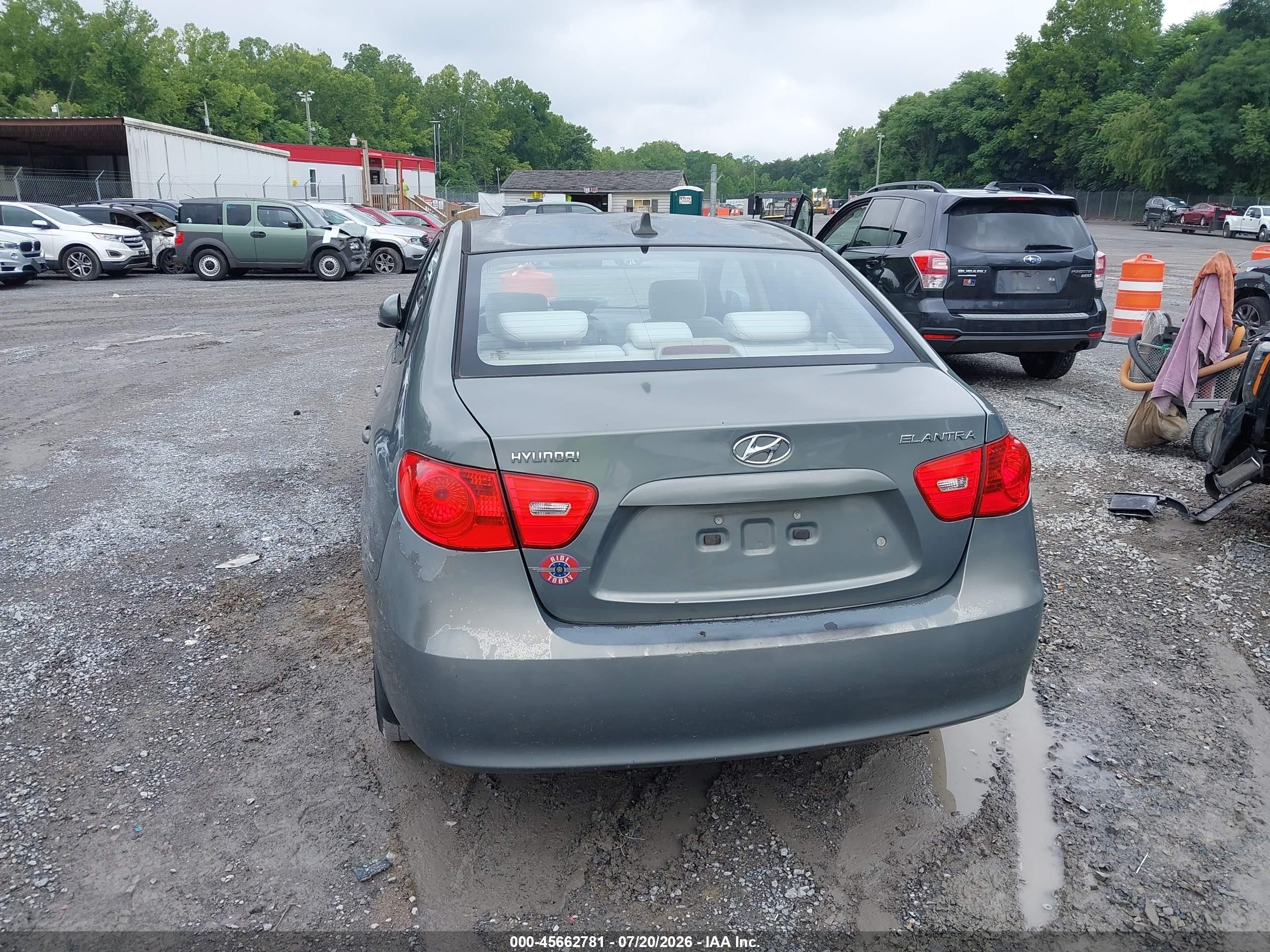 2009 Hyundai Elantra Gls Зеленый vin: KMHDU46D39U672501