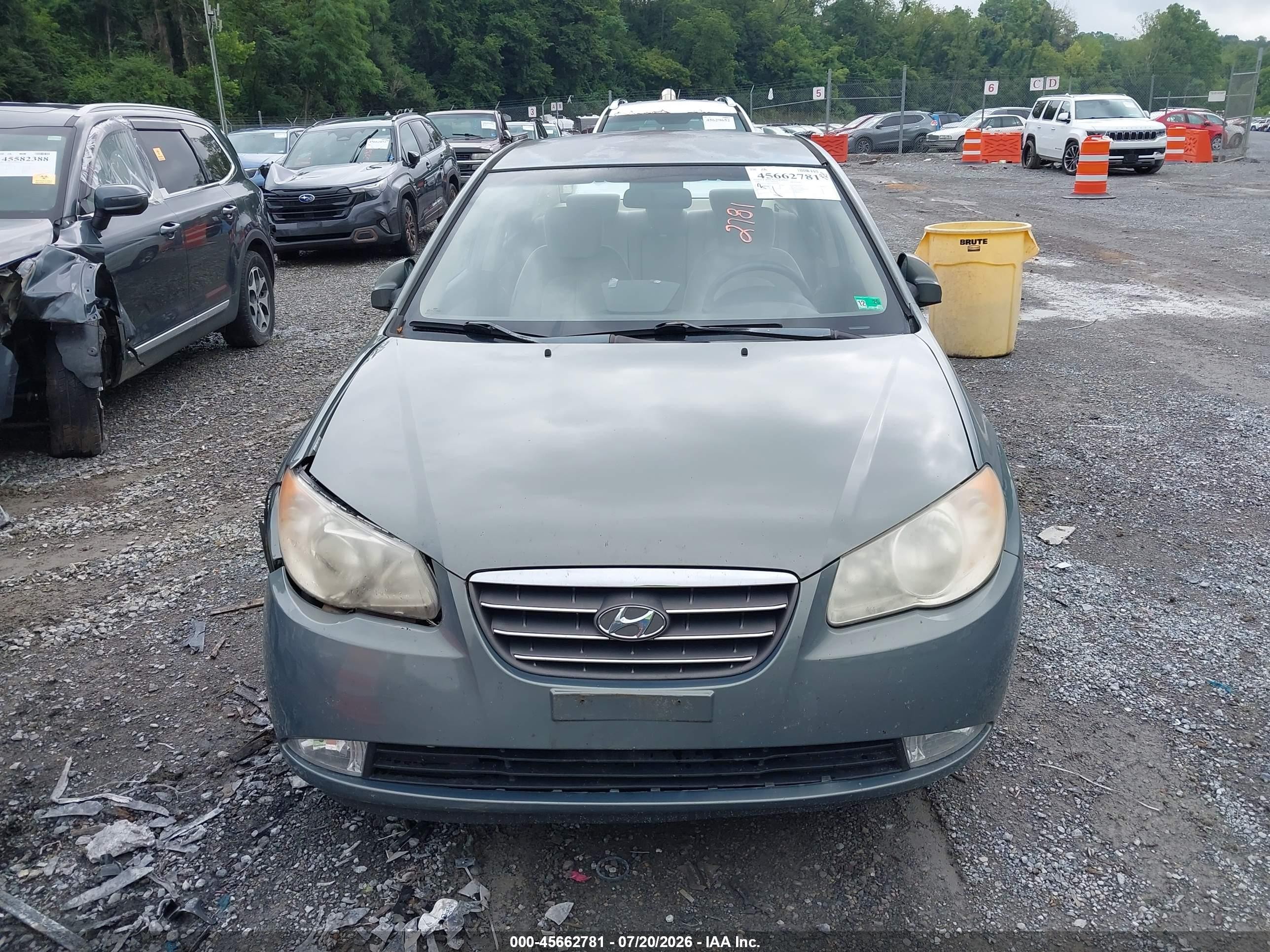 2009 Hyundai Elantra Gls Зеленый vin: KMHDU46D39U672501