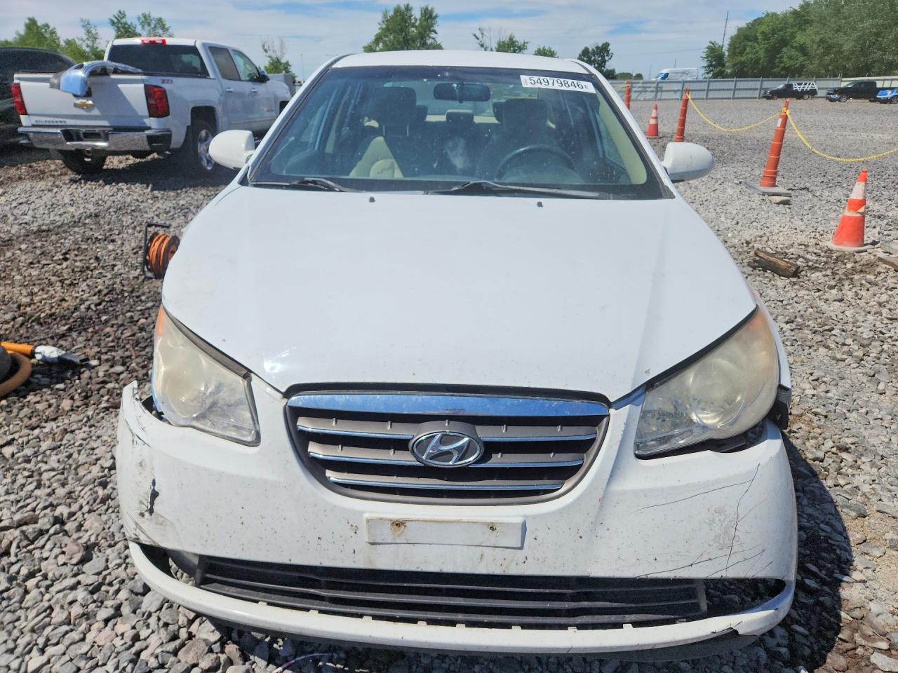 2009 Hyundai Elantra Gls White vin: KMHDU46D39U675494