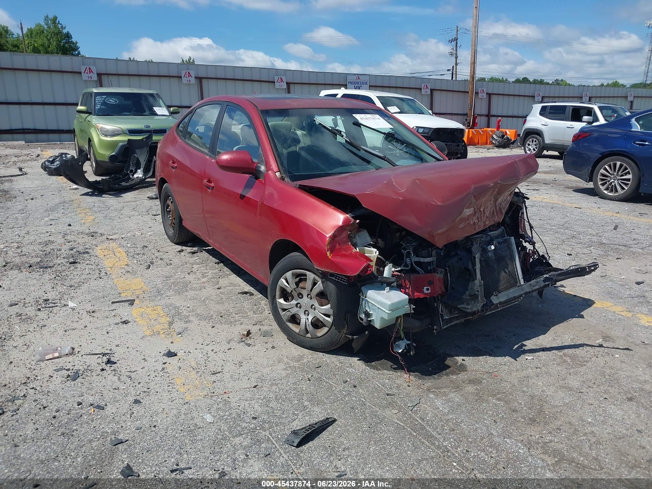 2009 Hyundai Elantra Gls Maroon vin: KMHDU46D39U719025