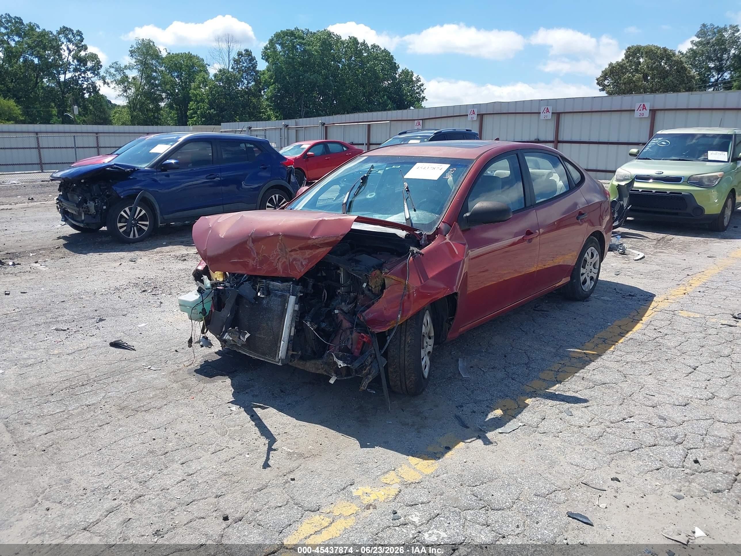 2009 Hyundai Elantra Gls Темно-бордовый vin: KMHDU46D39U719025