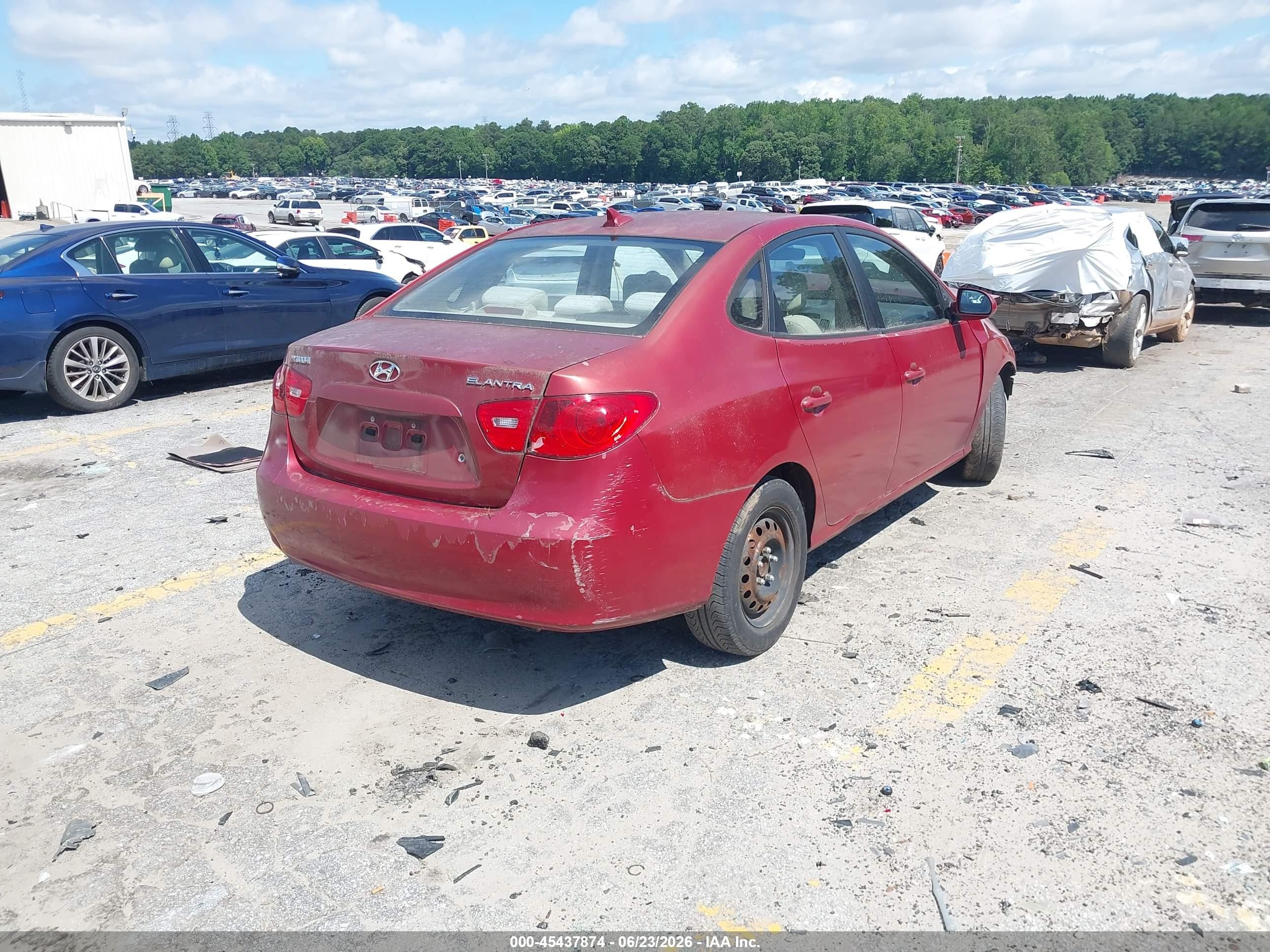 2009 Hyundai Elantra Gls Темно-бордовый vin: KMHDU46D39U719025