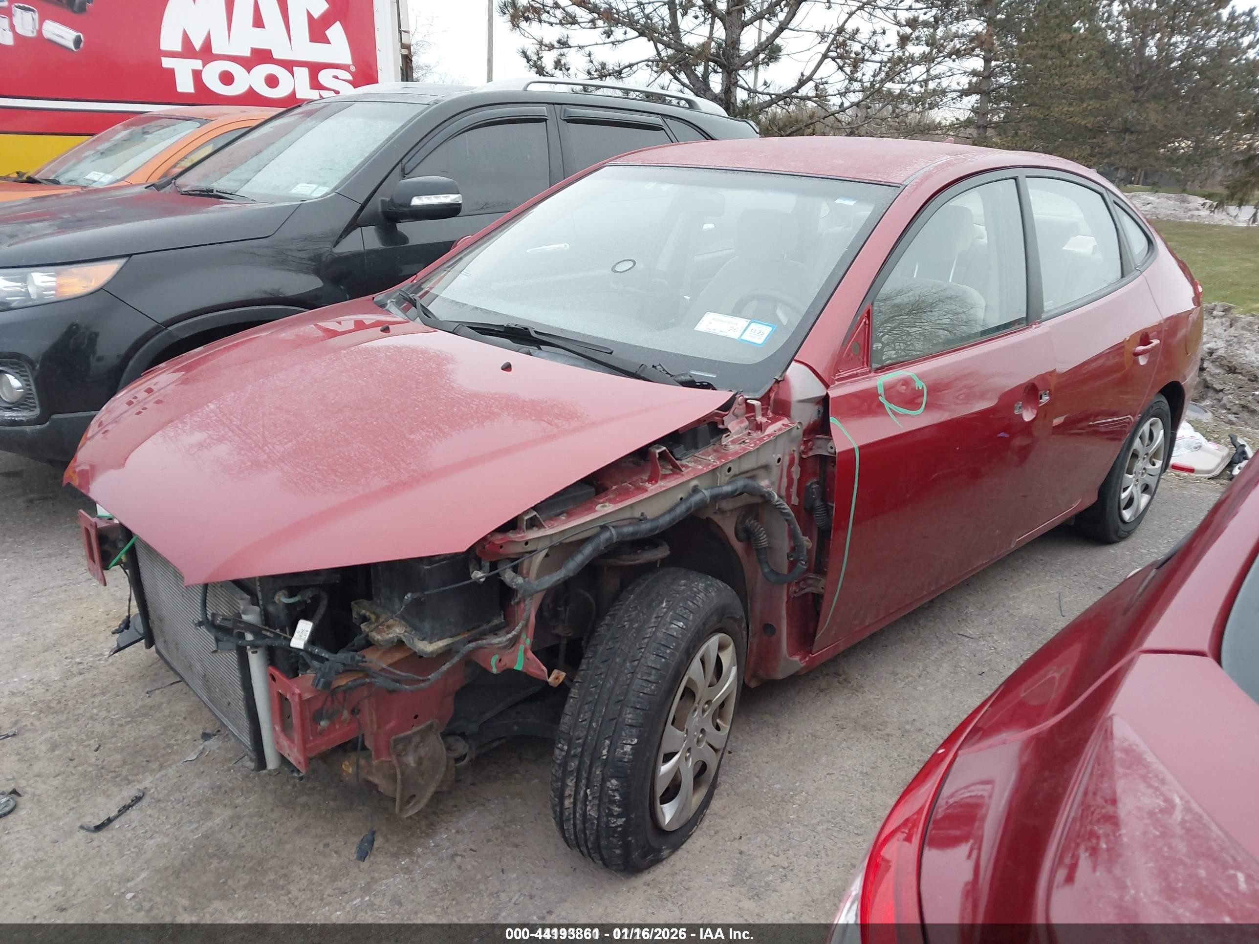 2009 Hyundai Elantra Gls Red vin: KMHDU46D39U749738