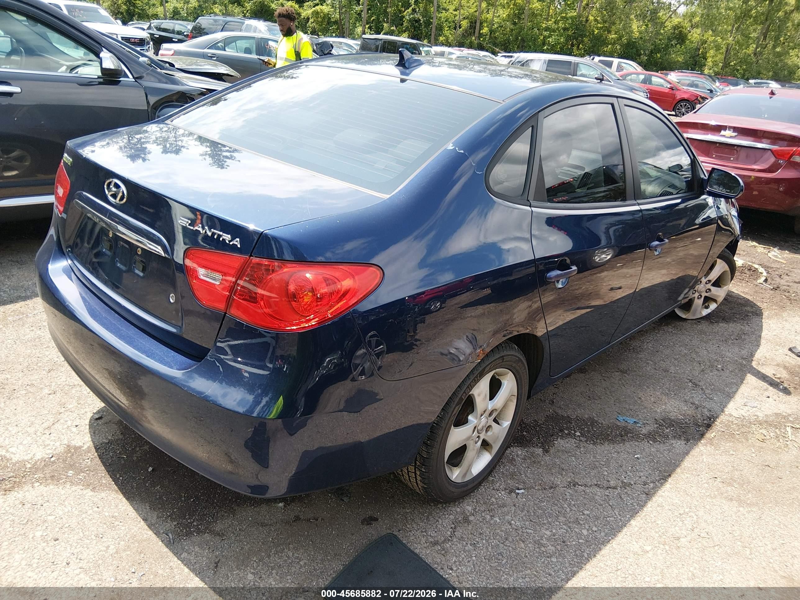 2009 Hyundai Elantra Se Blue vin: KMHDU46D39U799748