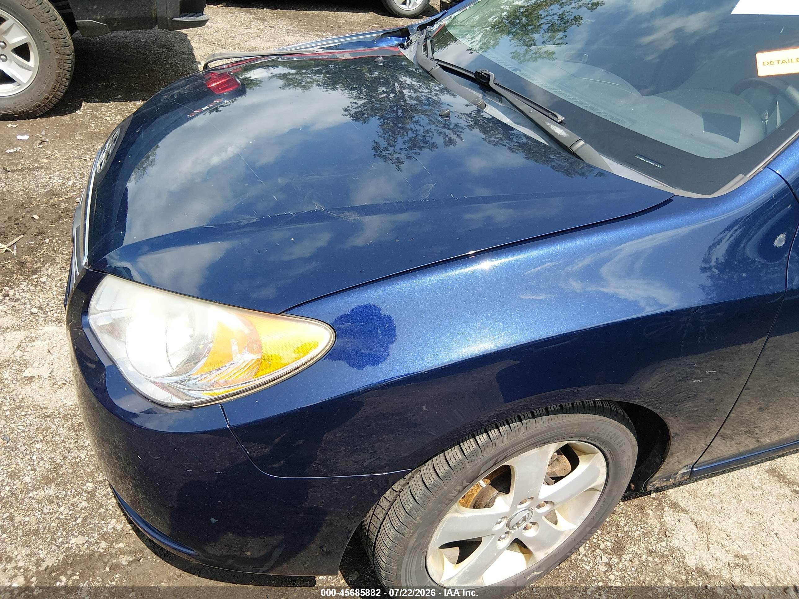 2009 Hyundai Elantra Se Blue vin: KMHDU46D39U799748