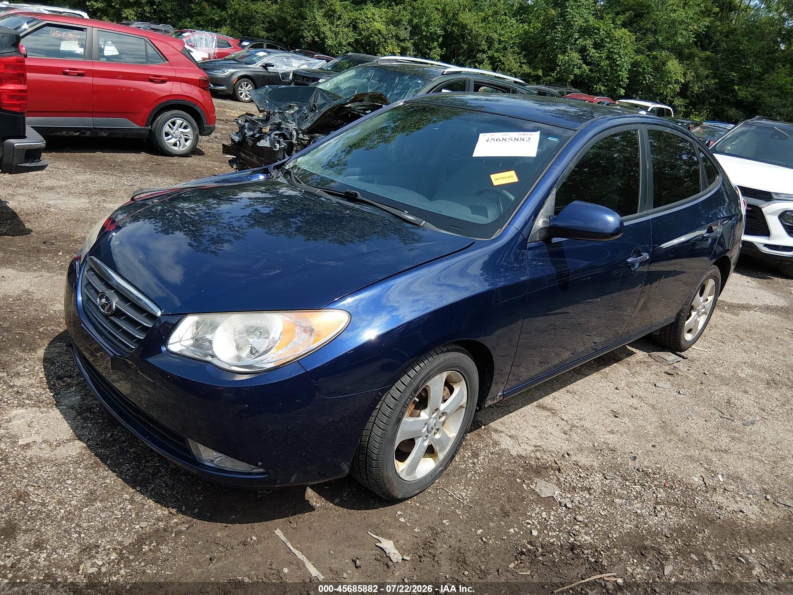 2009 Hyundai Elantra Se Blue vin: KMHDU46D39U799748