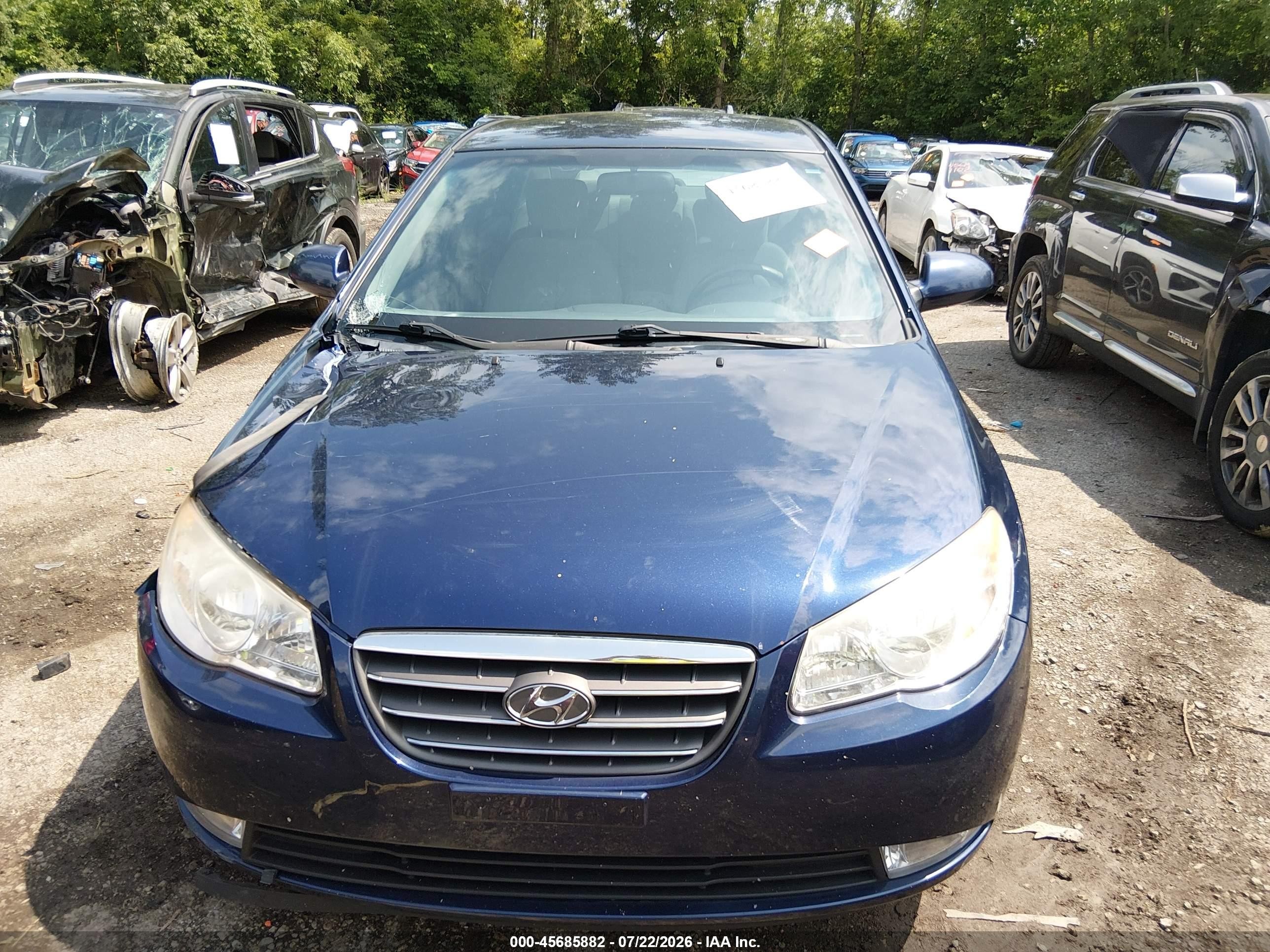 2009 Hyundai Elantra Se Blue vin: KMHDU46D39U799748